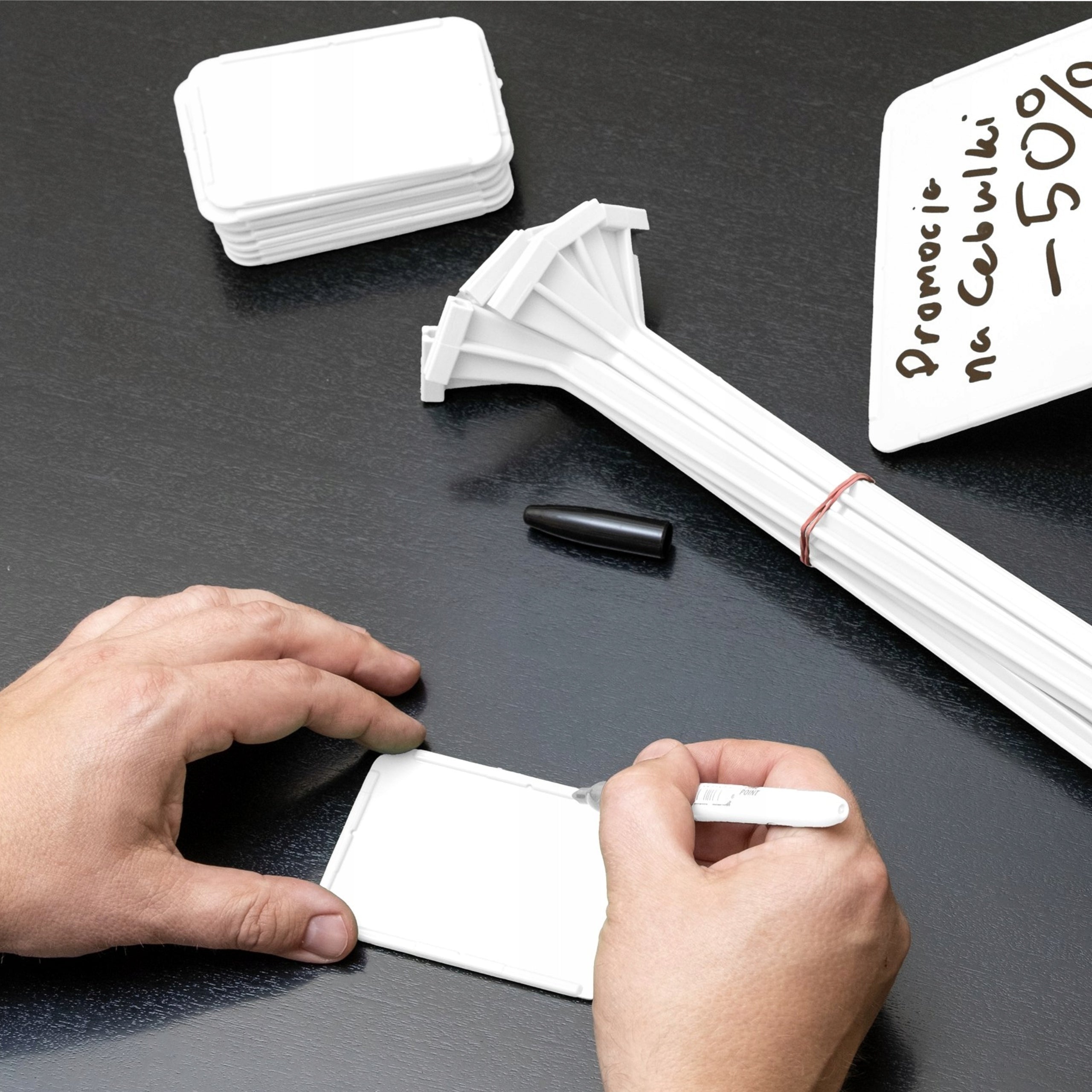 Plant Description Labels Small 10,5x7cm Interchangeable White Field Brand GruGarden