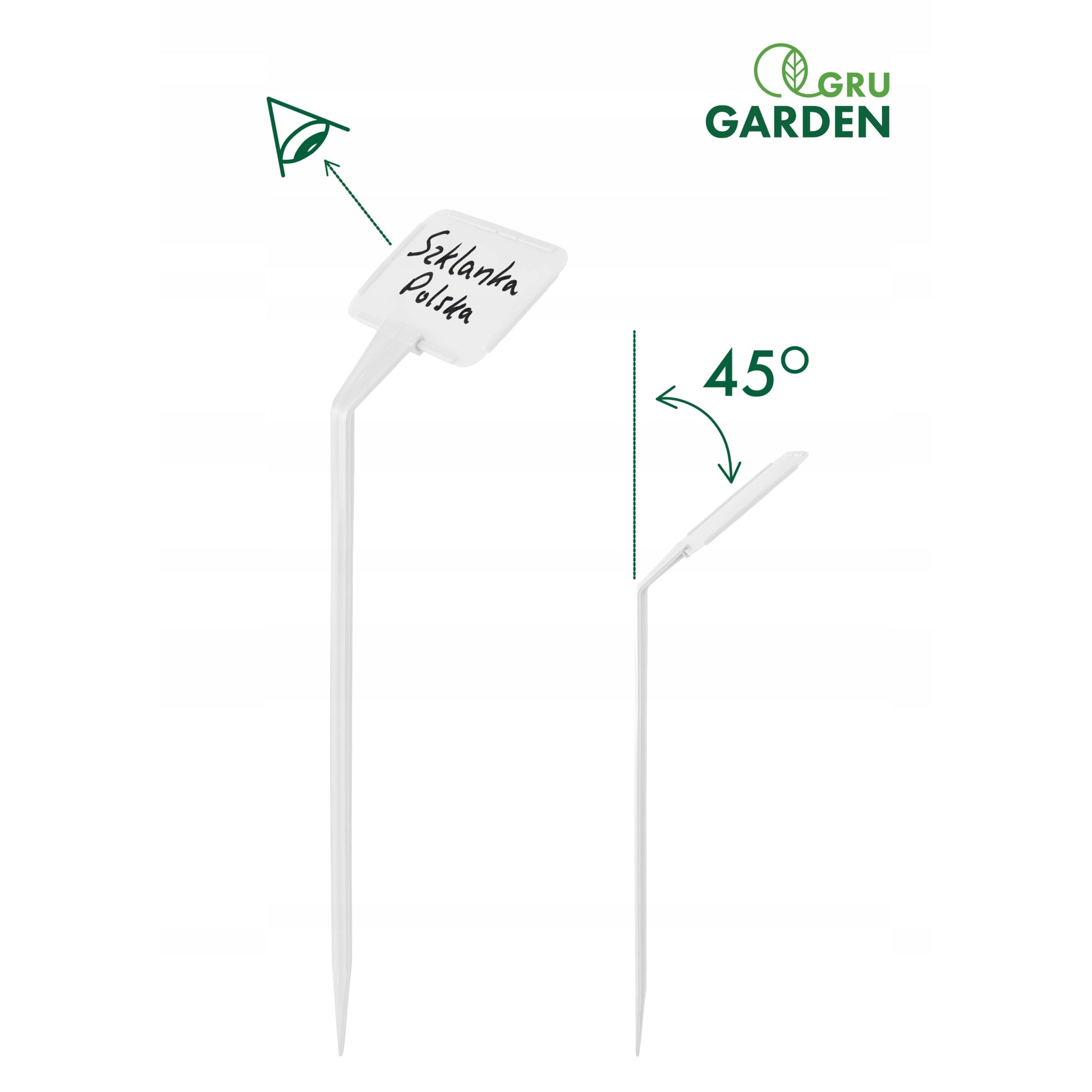 Plant Description Labels Small 10,5x7cm Interchangeable White Field Kind standing