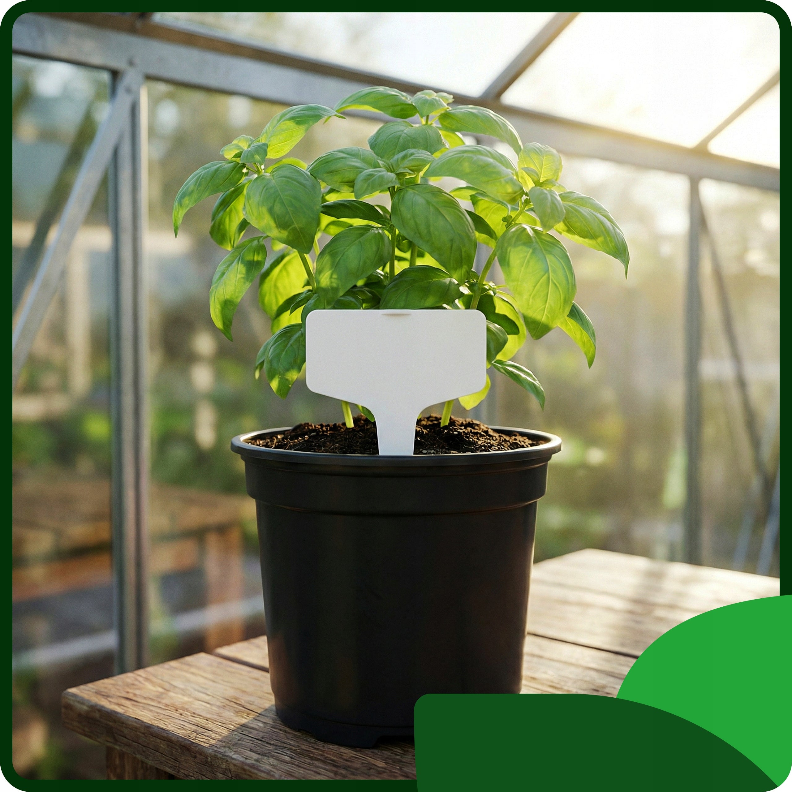 Plant Description Plates Labels 6x3 cm White for Garden Vegetable Seedlings Kind standing