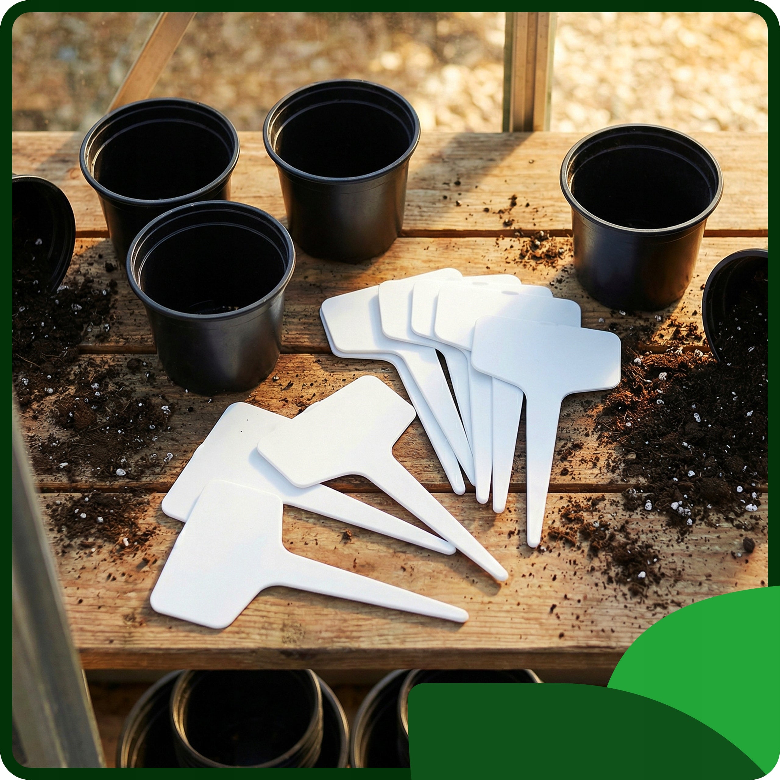 Plant Description Plates Labels 6x3 cm White for Garden Vegetable Seedlings Product height 10 cm