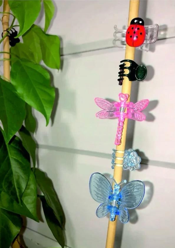 Plant Hair Clip for Orchids Clip Plant Frogs Set of 10pcs Dominant material plastic