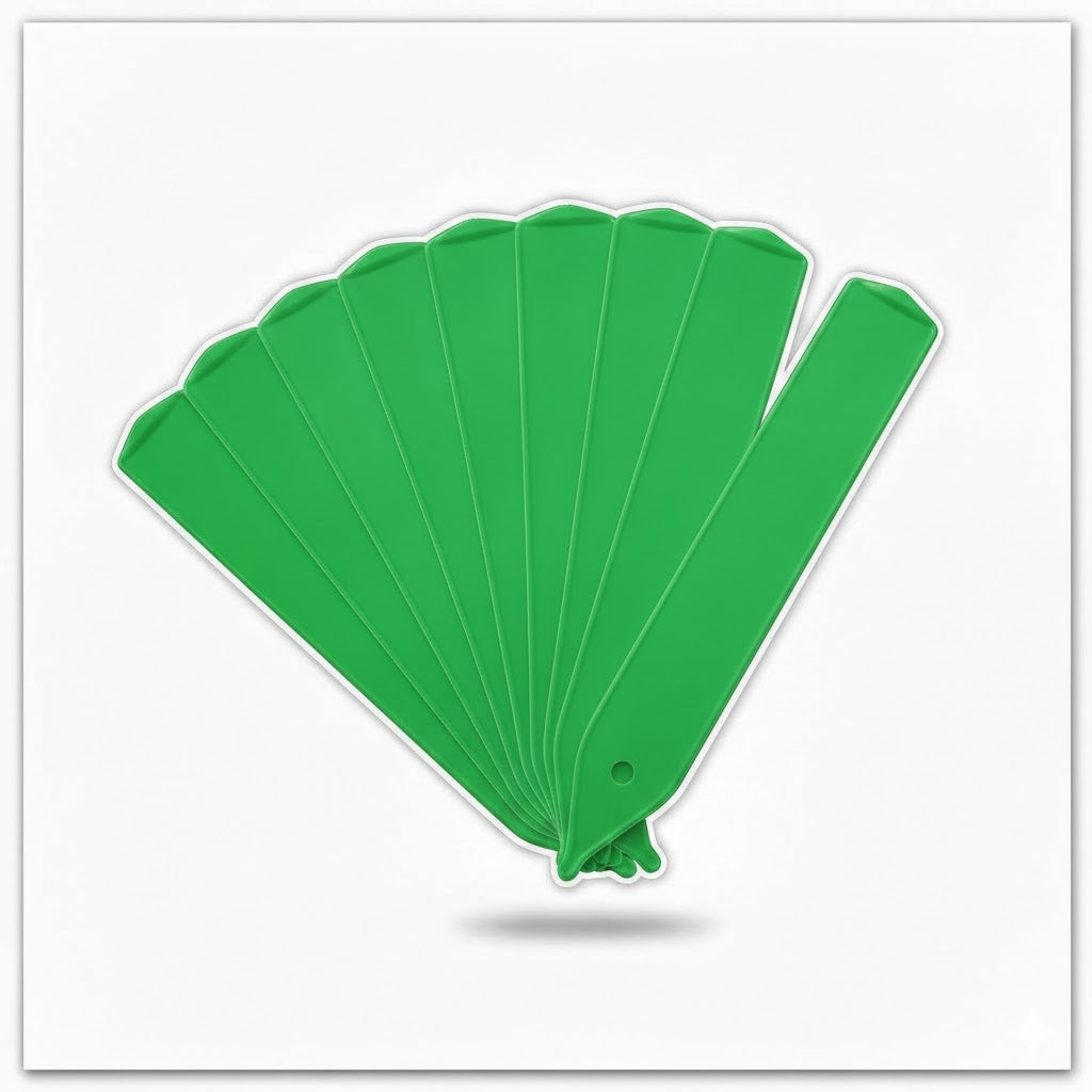 Plant Labels 12cm Seedling Plates Vegetable Description Green Kind standing