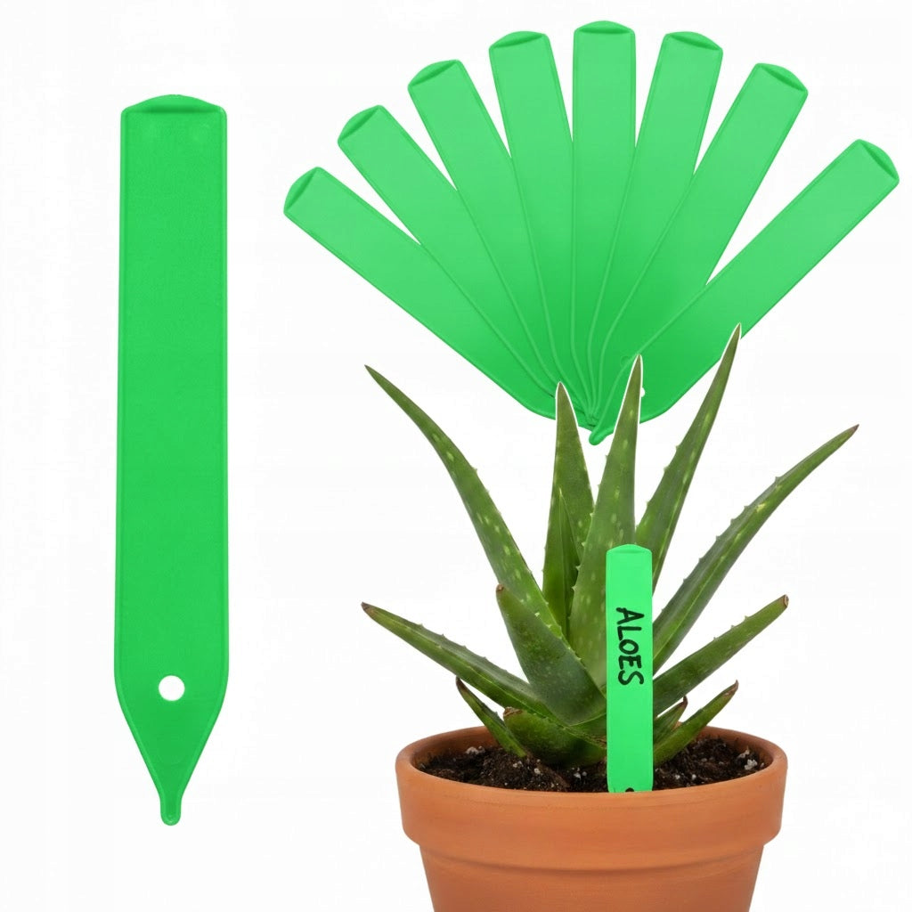 Plant Labels 12cm Seedling Plates Vegetable Description Green