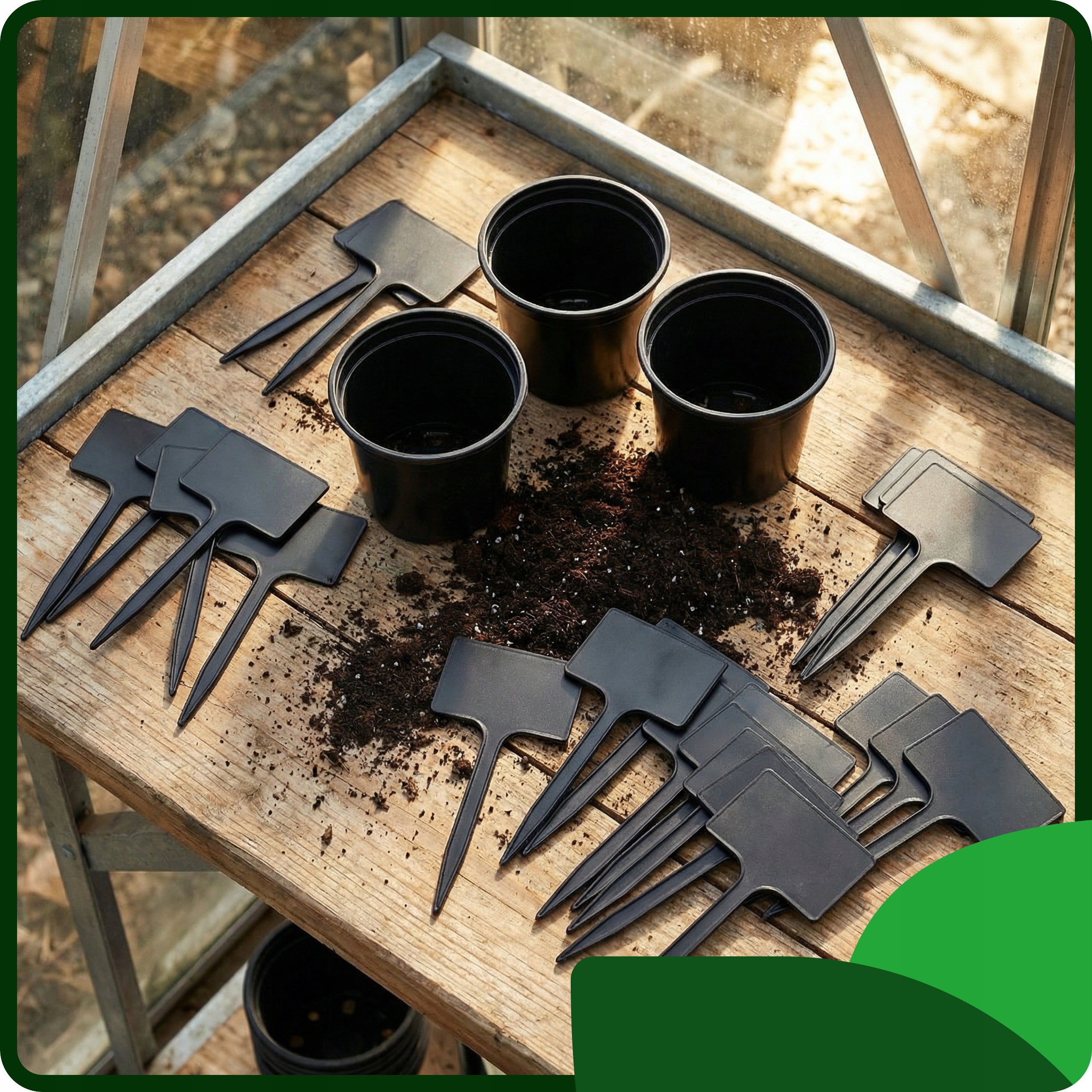 Plant Labels Description Tags 7x10,5cm Black Flowers Marker Color black