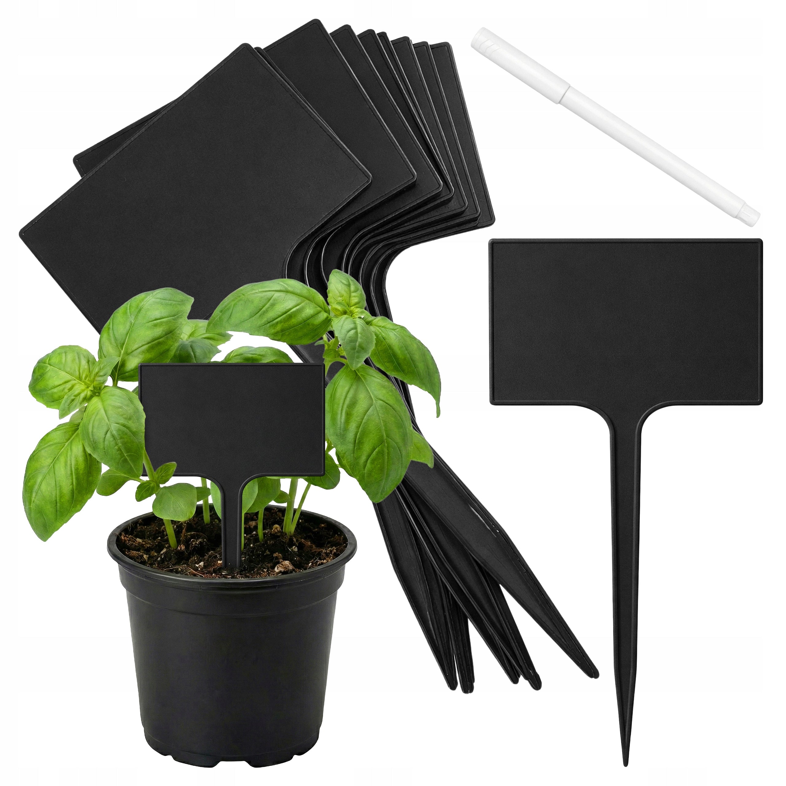 Plant Labels Description Tags 7x10,5cm Black Flowers Marker
