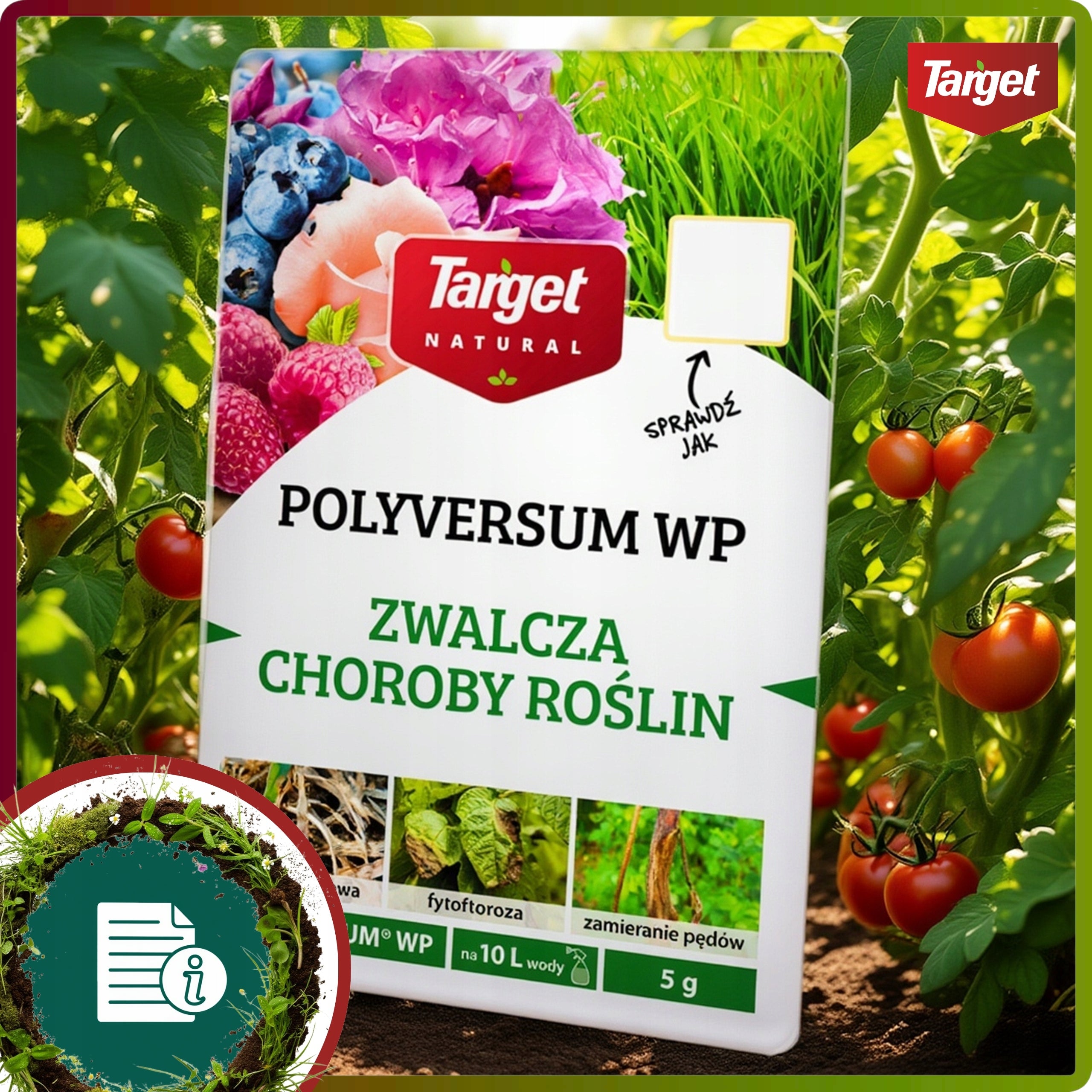 Plant protection product Target Polyversum WP fungicidal powder 3x5 g Packaging status original