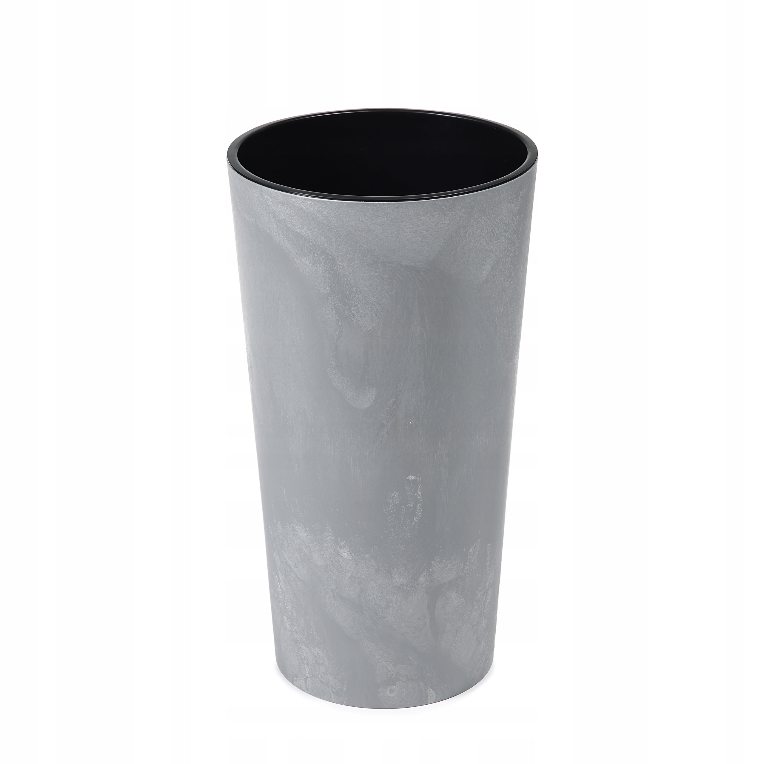 Planter LILIA recycled diameter 14cm h26cm CONCRETE EFFECT col. BLACK Brand Lamela