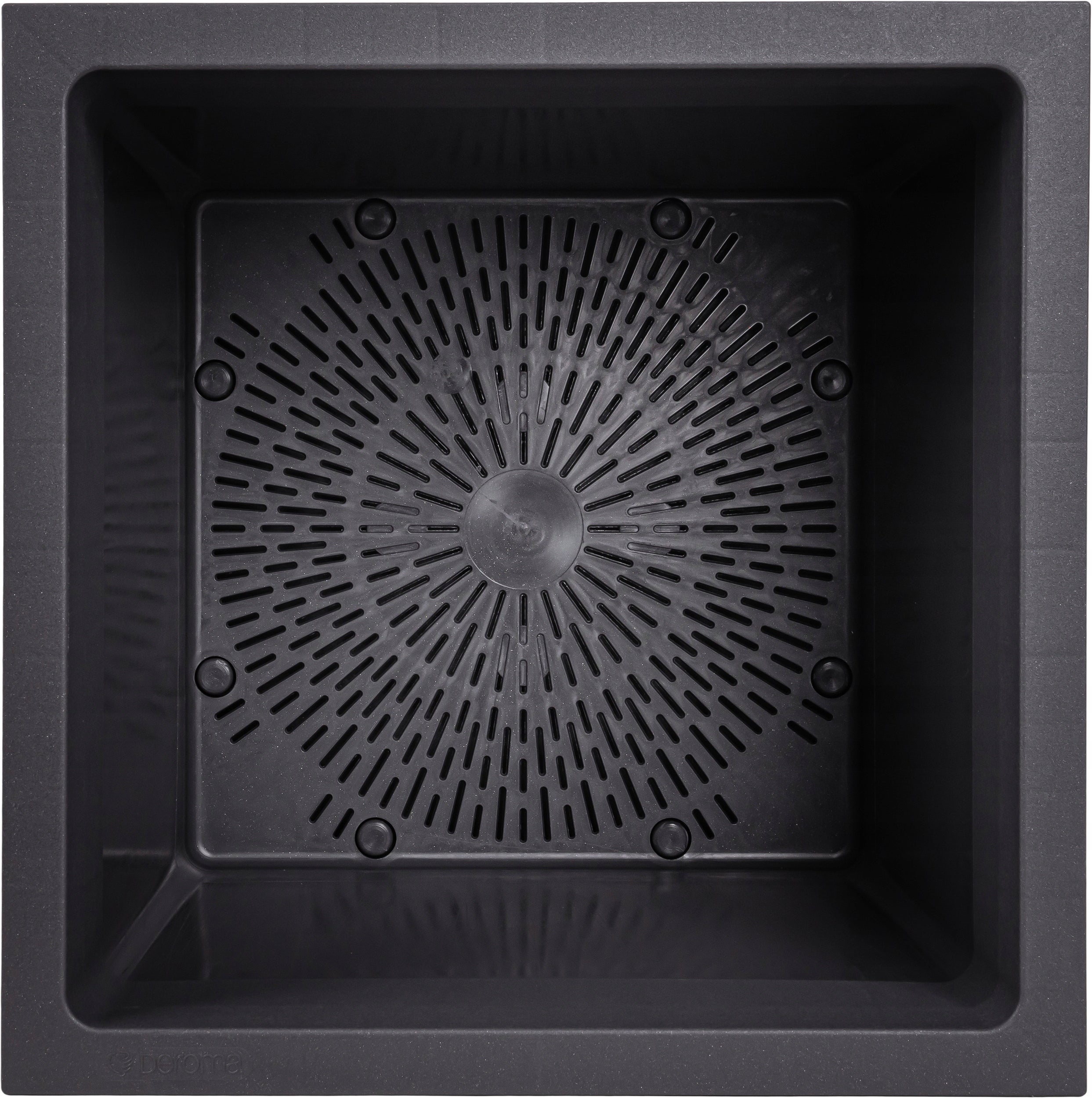 Planter large Flower Pot Square 39cm Deroma Cubo Millennium ANTHRACITE Manufacturer code 9DF14SZA