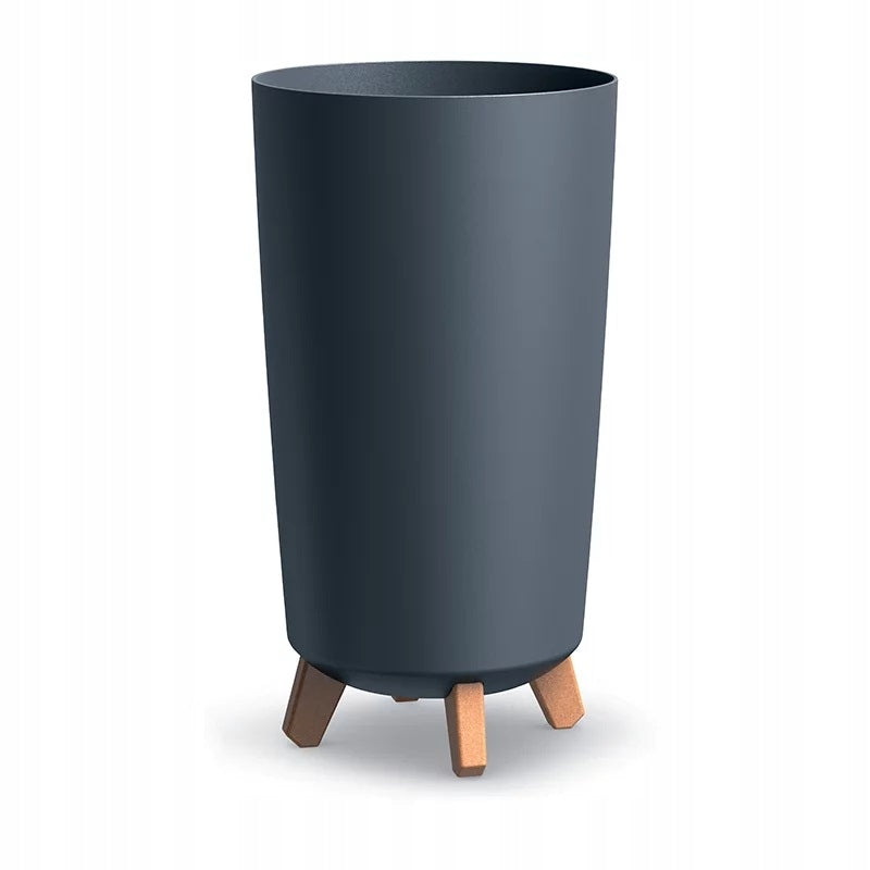 Planter, pot SLIM high ANTHRACITE cover on palm tree legs Packaging status original