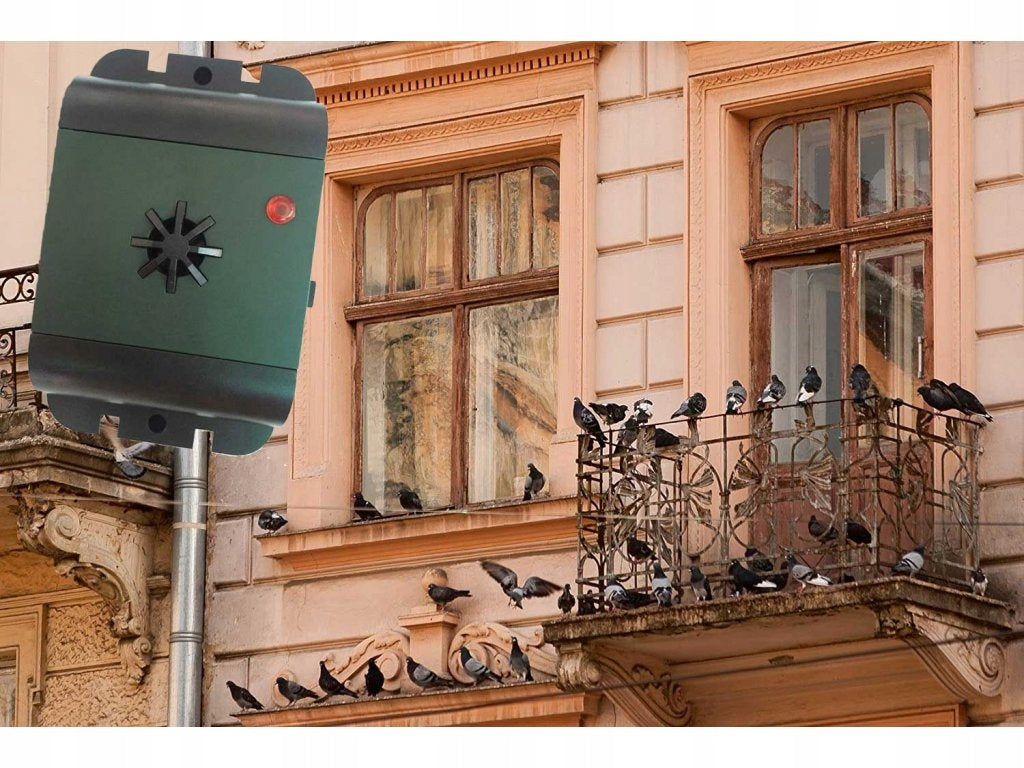 Plašič vtákov ultrazvukový – Odpudzovač vtákov a holubov, ochrana záhrady Manufacturer code 70628