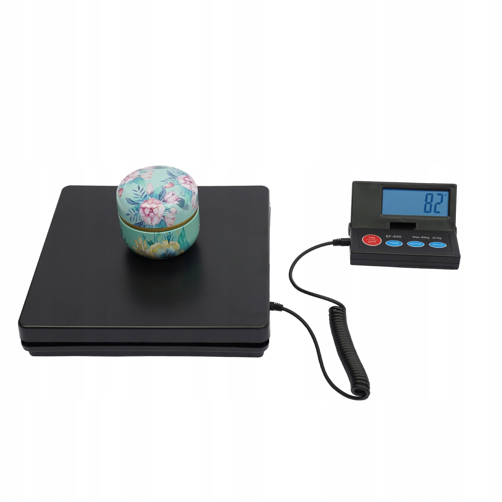 Plastic Weighing Indicator, Black Electronic Scale, 50 kg / 2g