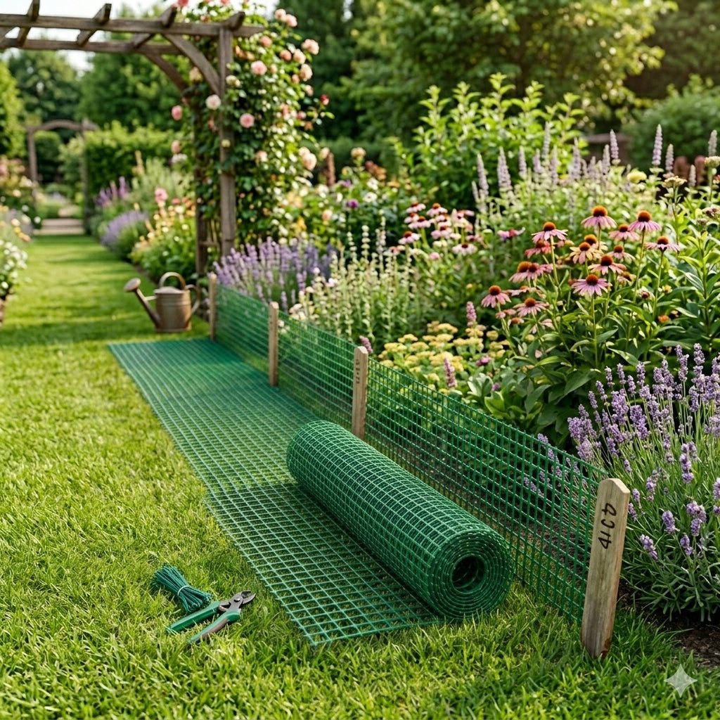 Plastic discount net GREEN 60cmx50m strong garden net 0,6x50m Kind mesh