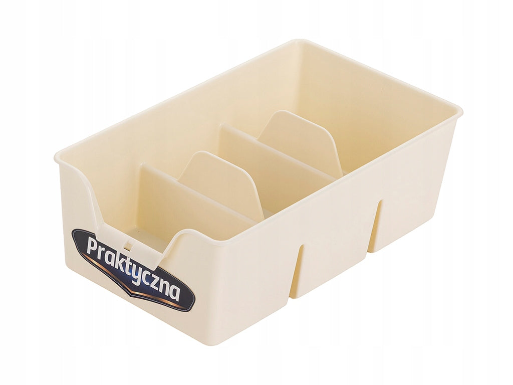 Plastic organizer Bentom S 22x13,5 cm cream for office drawer
