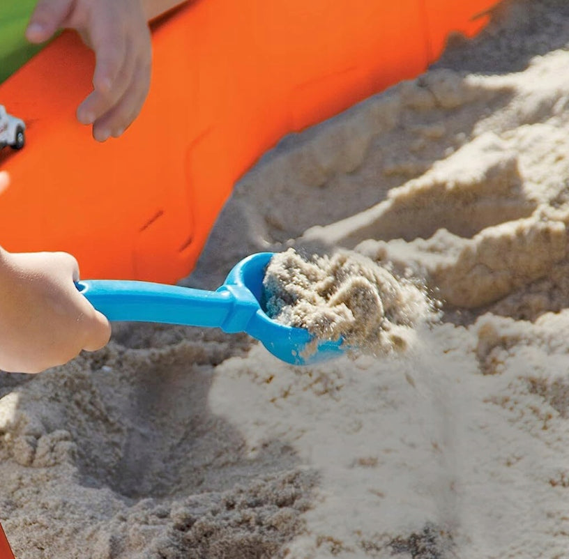 Plastic sandbox Domelo blue with benches 224,5x150 cm 12 m+ Length 224.5 cm