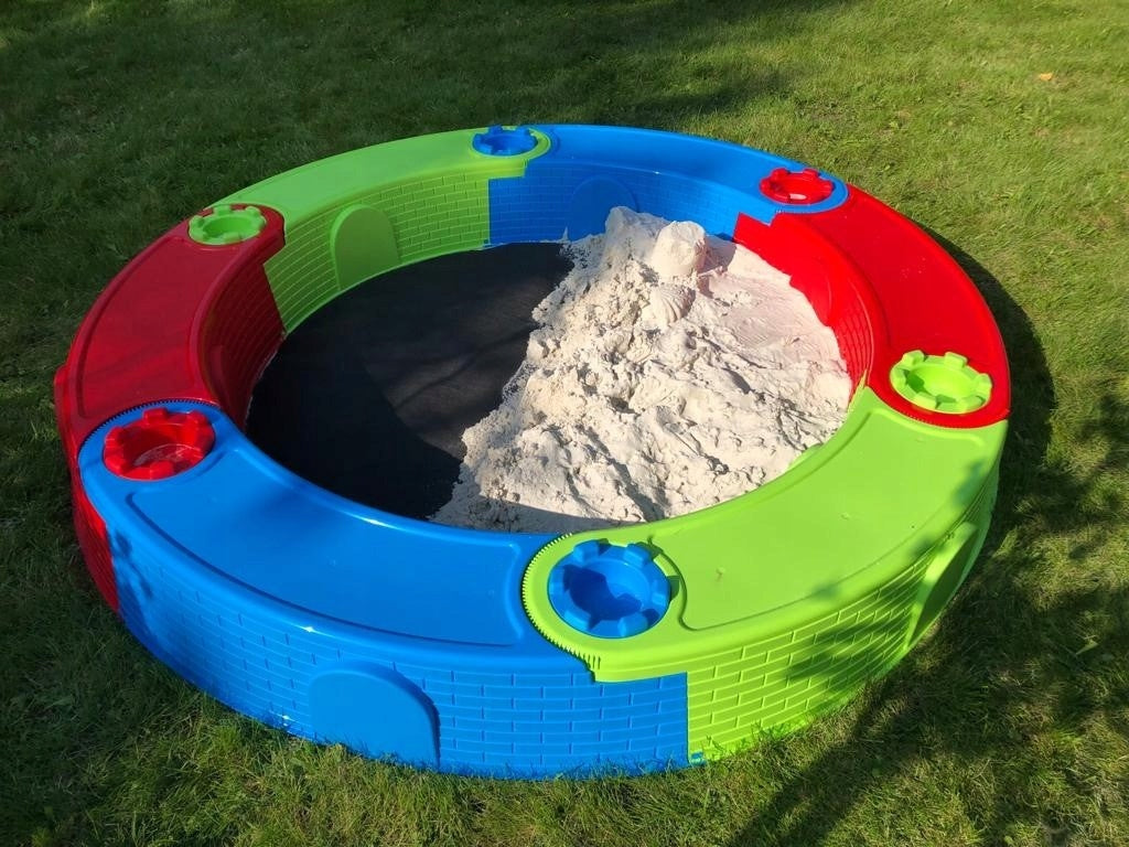 Plastic sandbox for children colorful with mat Marmat Kind plastic