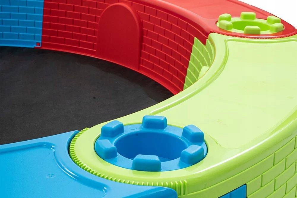 Plastic sandbox for children colorful with mat Marmat Length 170 cm