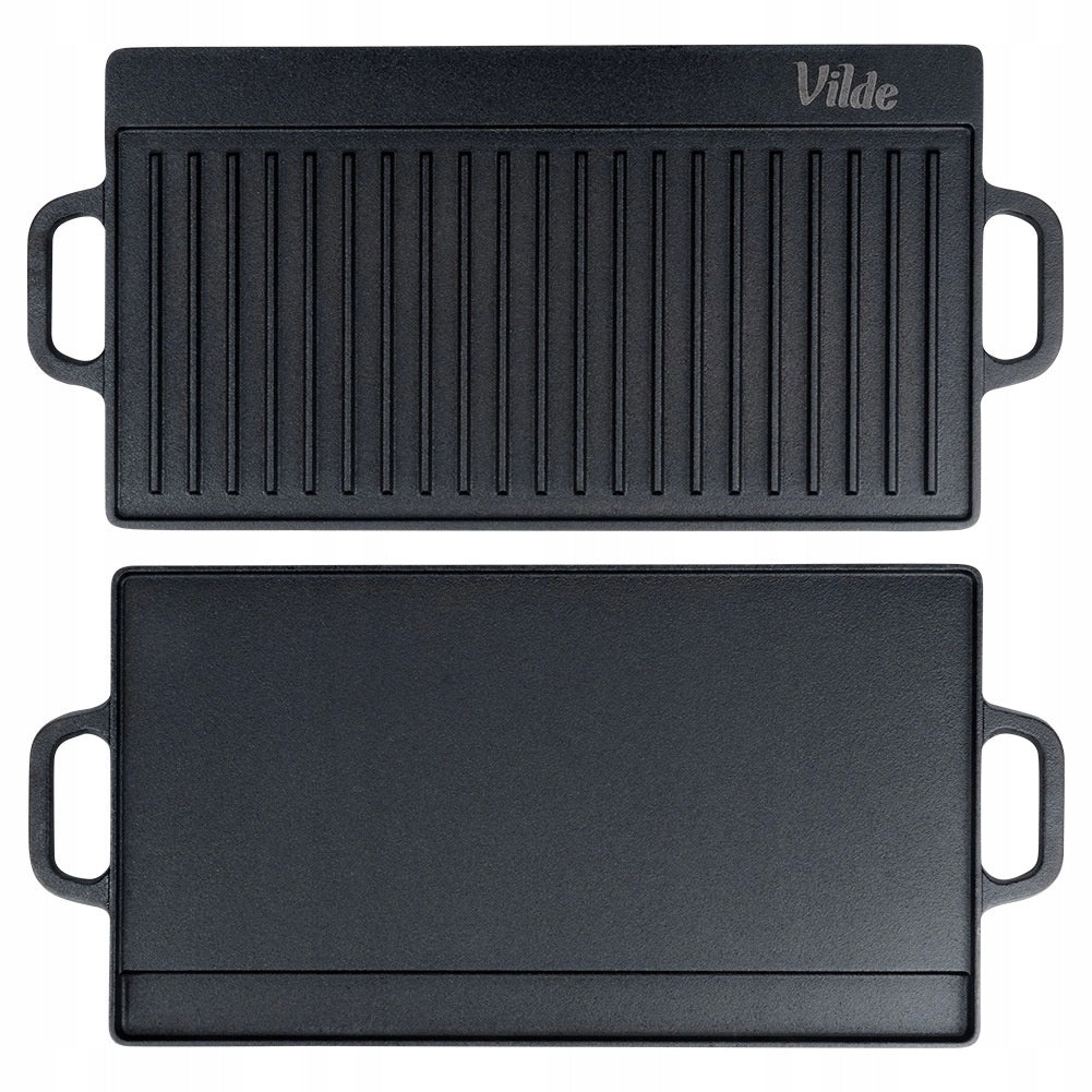 Plate for Grill Oven Grilling Cast Iron Double Sided VILDE 50,5x23,5cm EAN (GTIN) 5904316487836