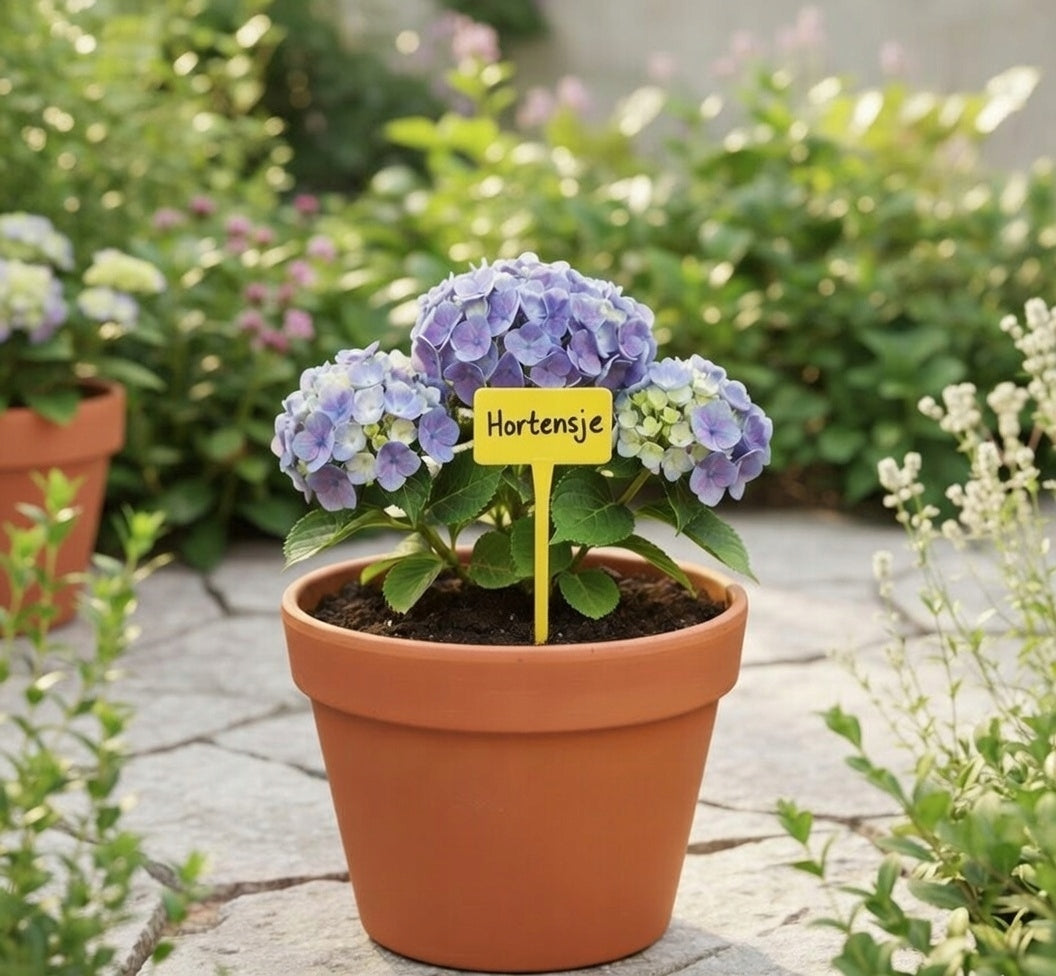 Plates Labels for Plant Description Small 10,5x7cm Interchangeable Yellow Field Packaging status original