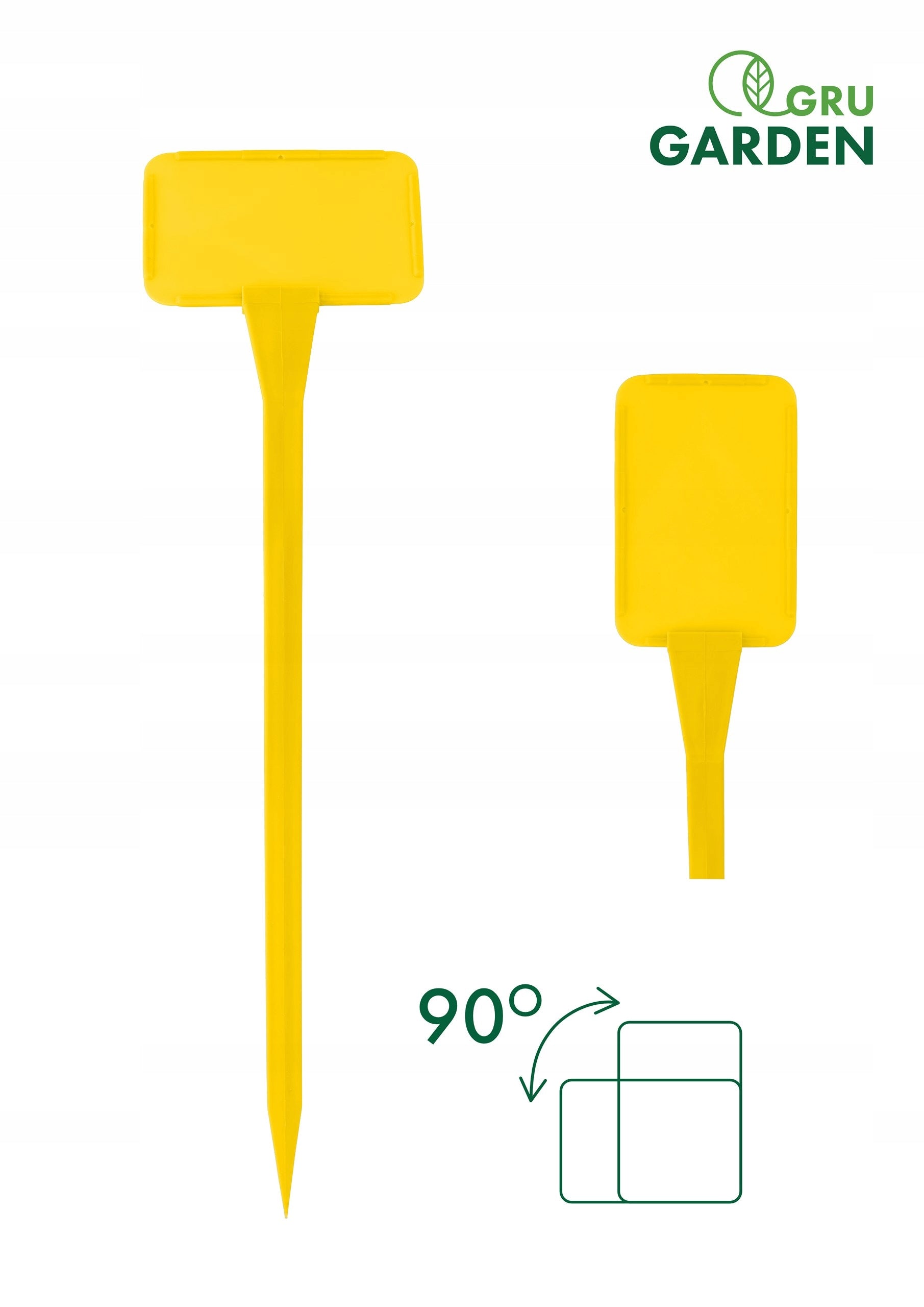 Plates Labels for Plant Description Small 10,5x7cm Interchangeable Yellow Field Width 105 mm