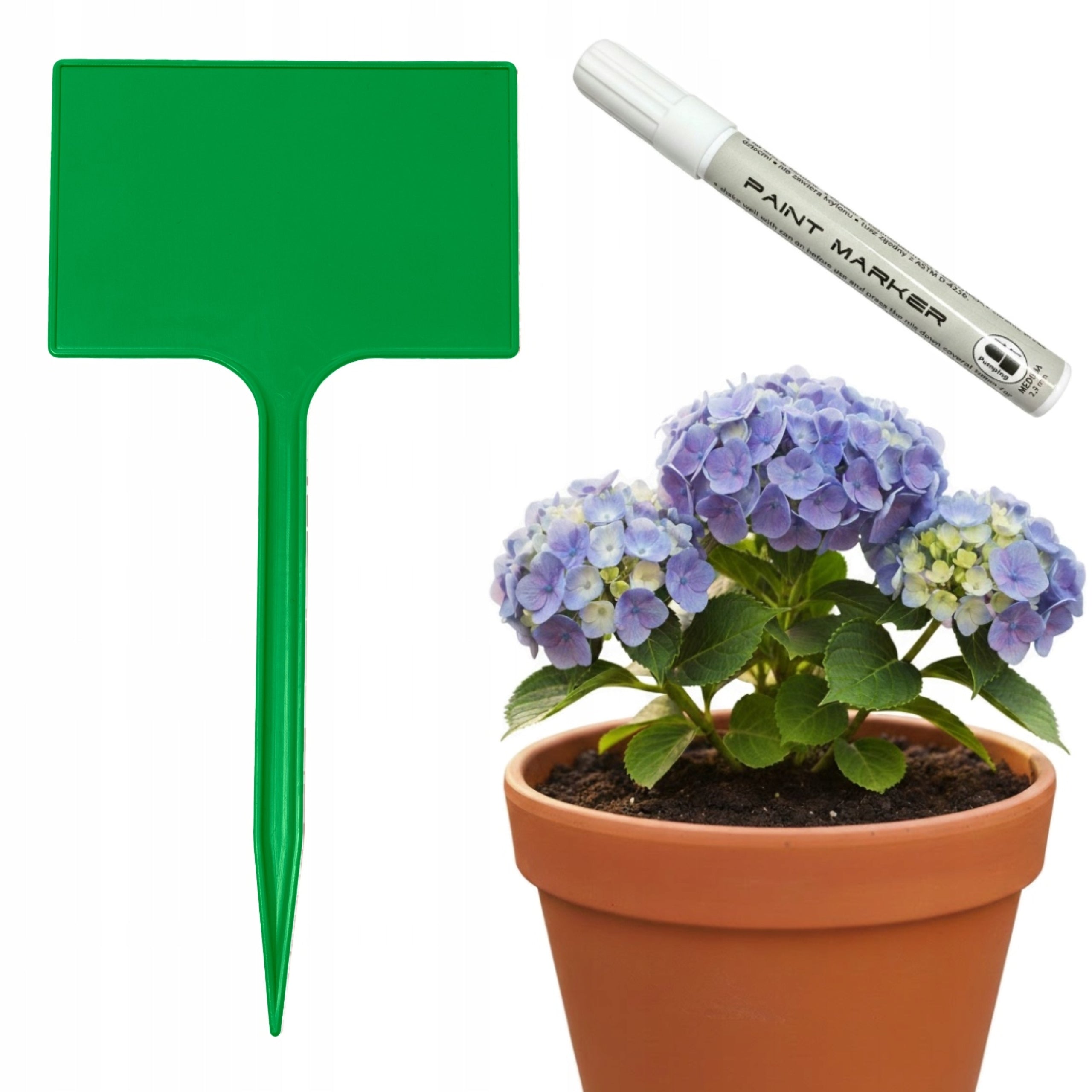 Plates Plant labels 7x10,5cm VEGETABLE FLOWERS for DESCRIPTION Green Product height 22 cm