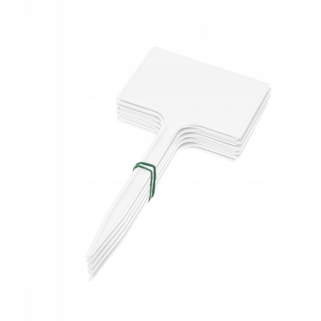 Plates Plant labels 7x10,5cm VEGETABLE FLOWERS for DESCRIPTION WHITE +marker Product height 22 cm