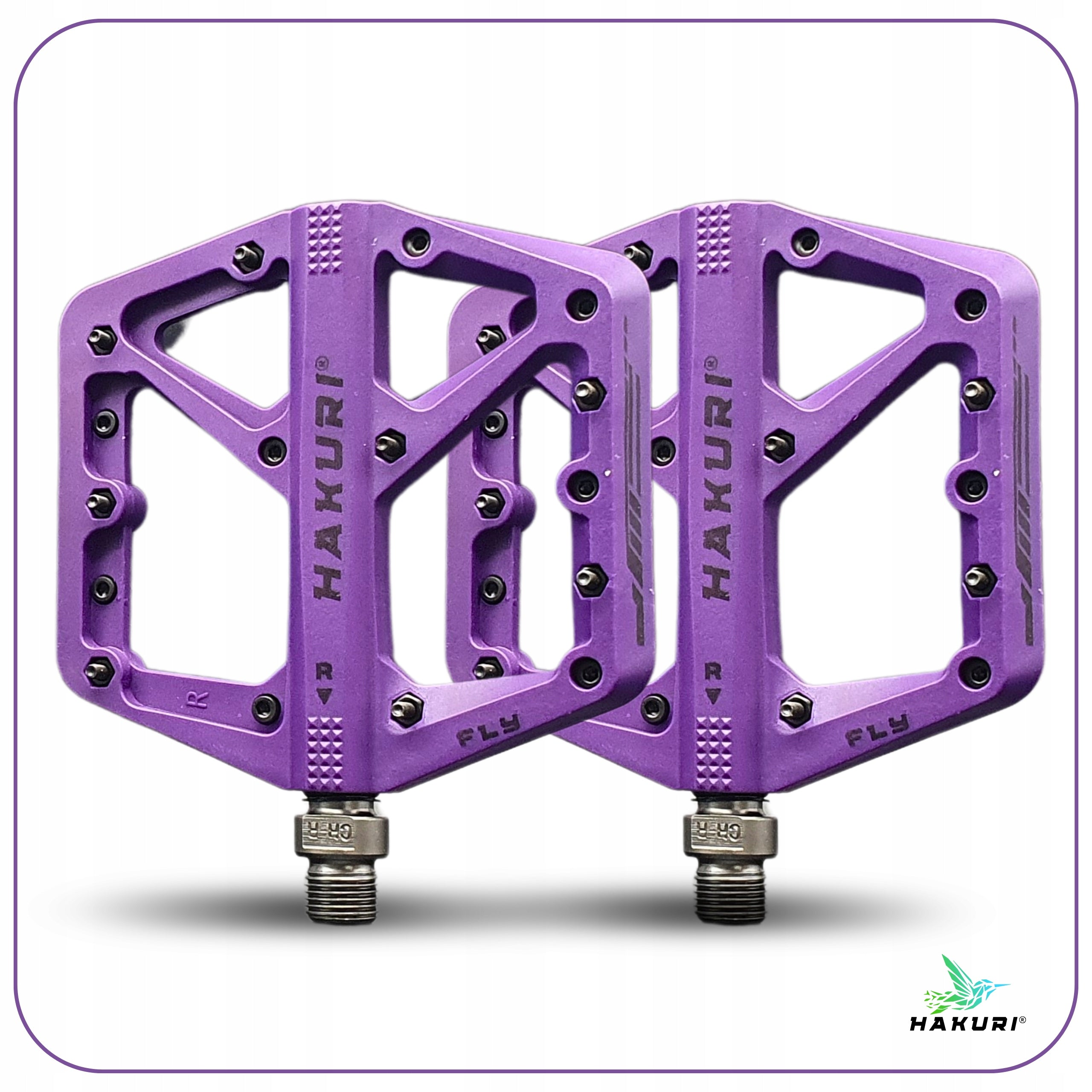 Platform Pedals Nylon Pedals Light Purple + MTB PINS 3 BEARINGS Packaging status original