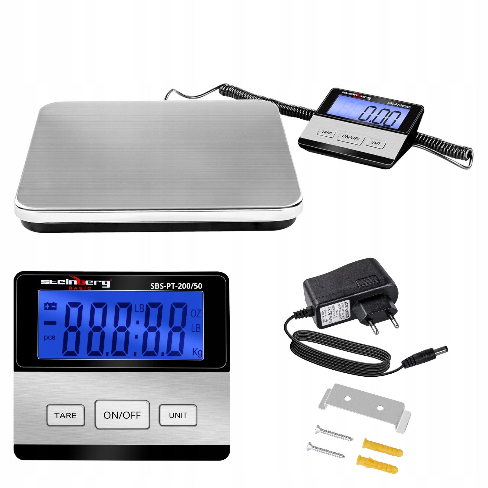 Platform scale postal SBS range up to 200 kg accuracy 50 g
