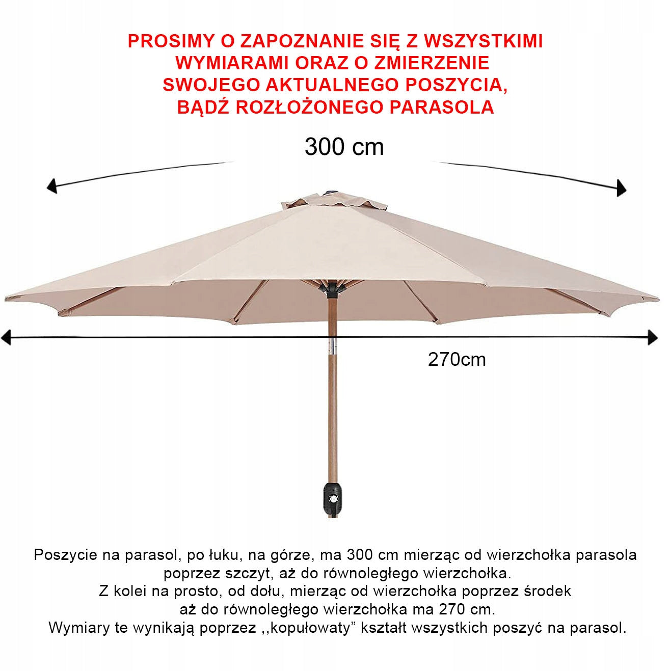 Plating Removable Material Garden Umbrella 300 cm 8 Arm GRAPHITE EAN (GTIN) 5903624417474