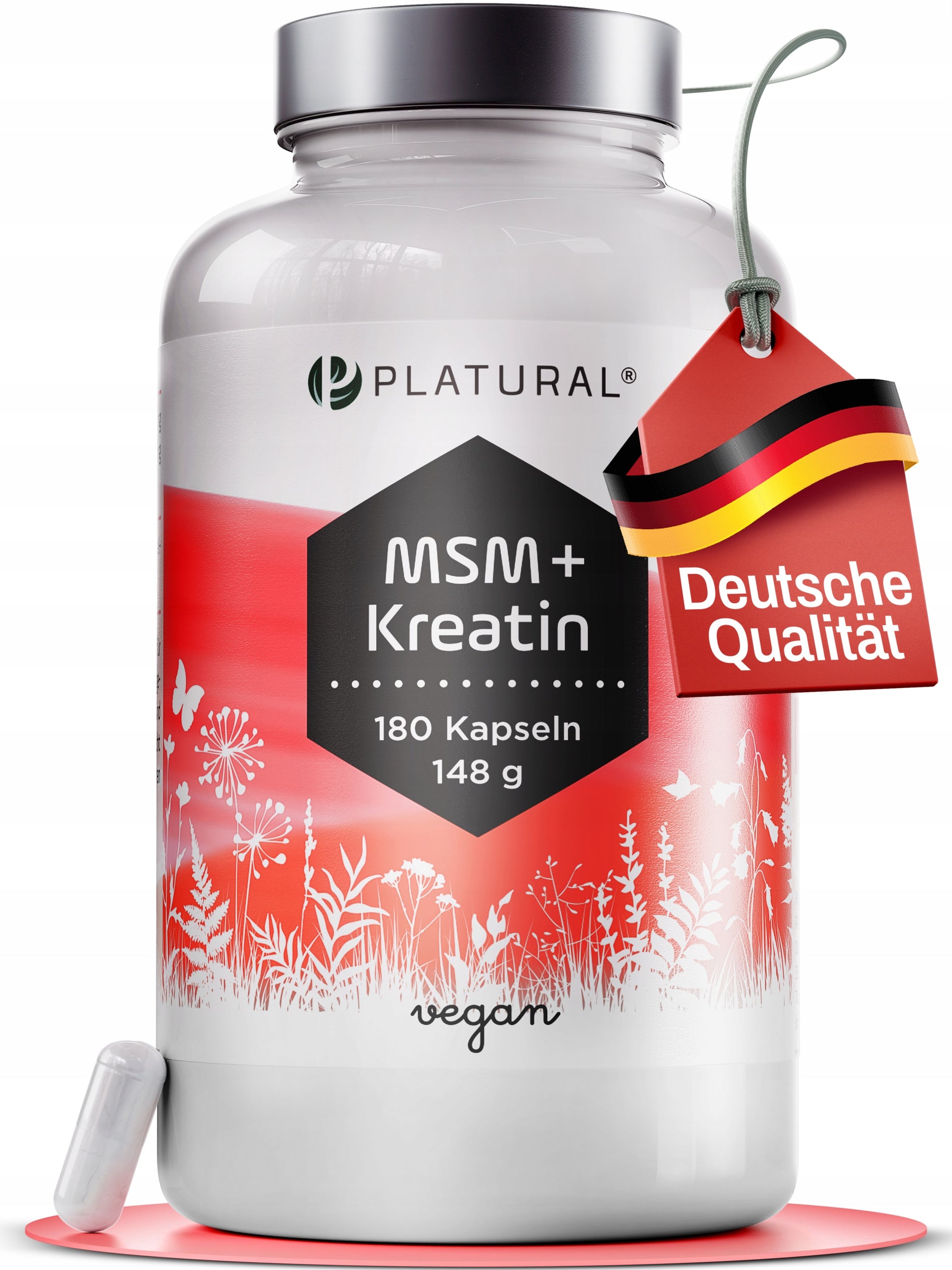 Platural MSM+Kreatin 180 kaps - combination of creatine monohridrate and MSM