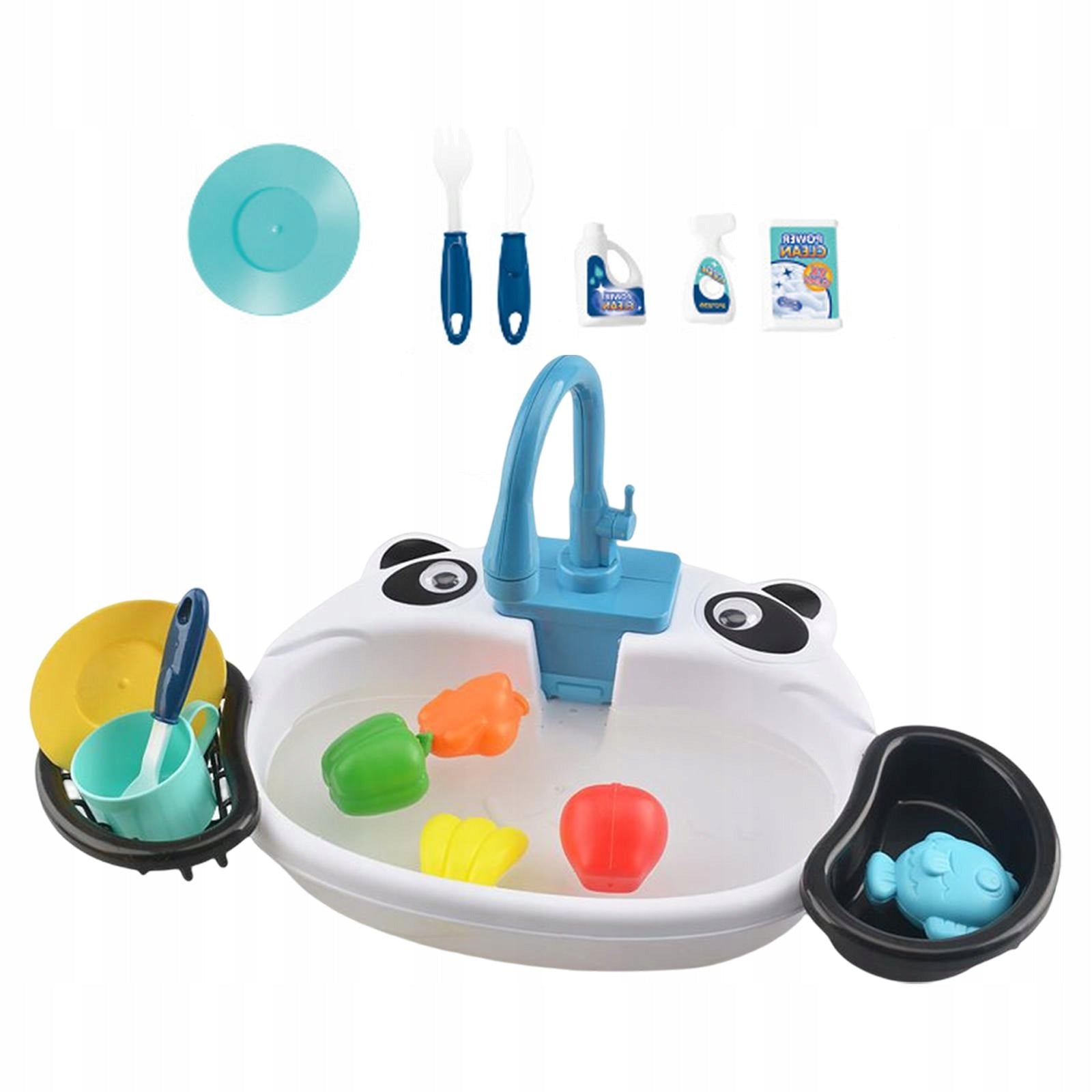 Play Kitchen Sink Toys Running Water Dishes Play Set Accessories Electric Brand no brand