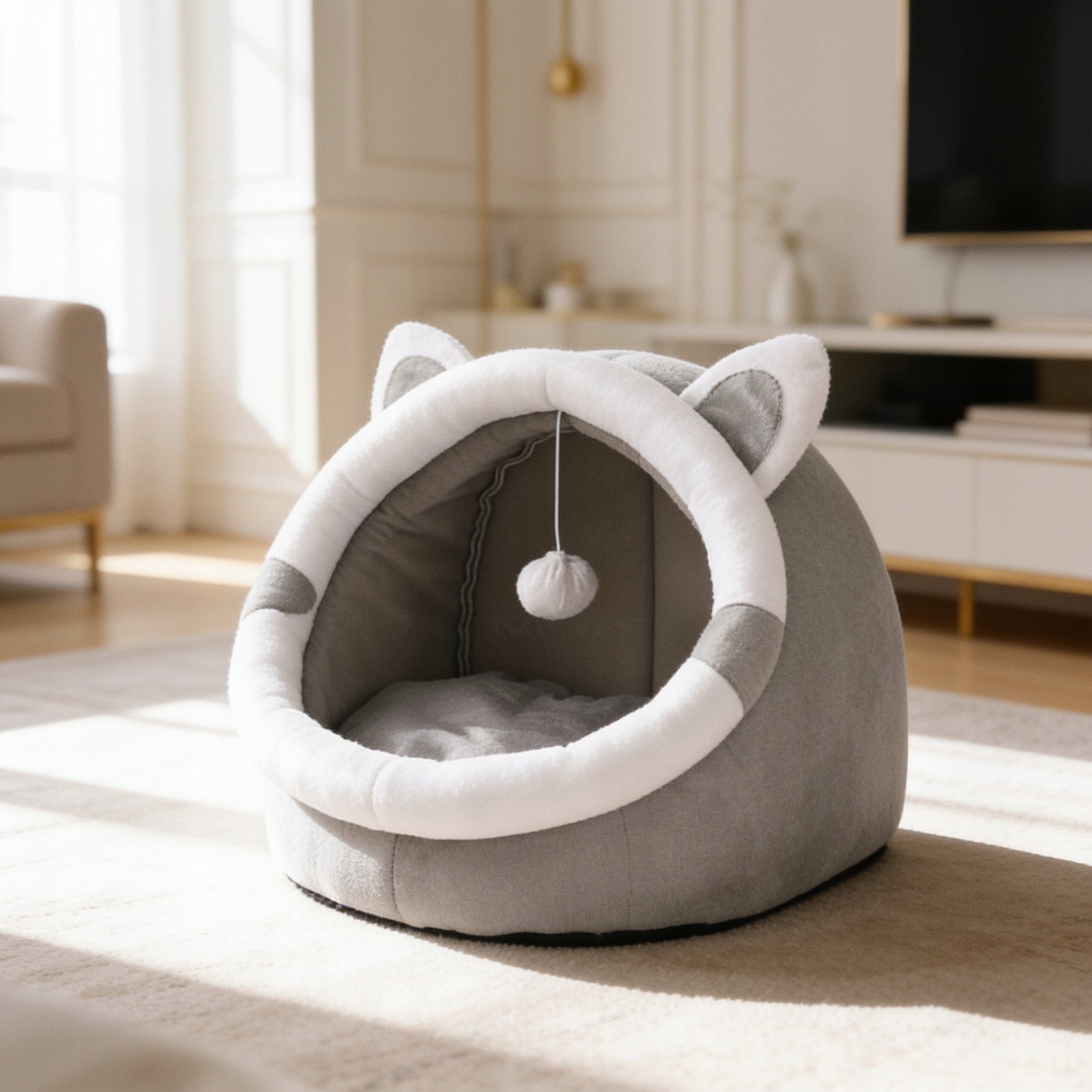 Playpen Bed Dog Booth Soft Plush With Toy Large XL Product width 27 cm