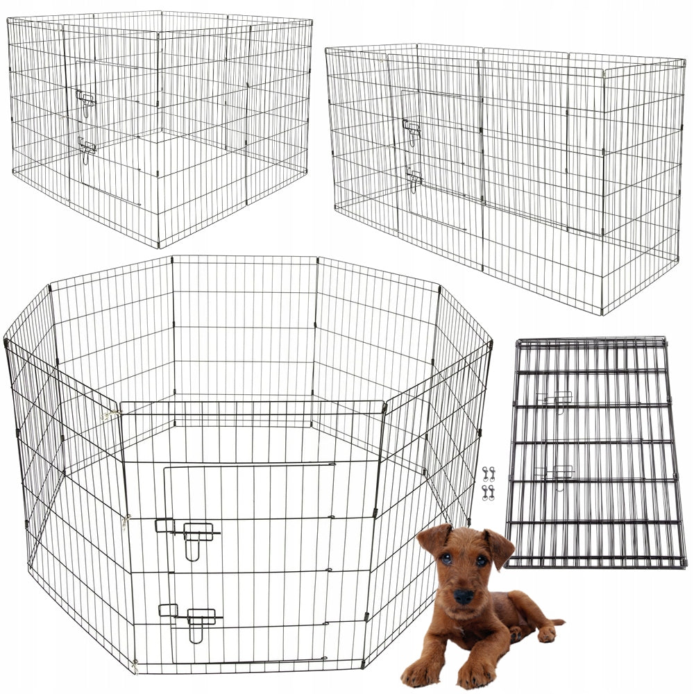 Playpen Cage Folding For Dog Puppies Rabbit Pig 160x76cm L
