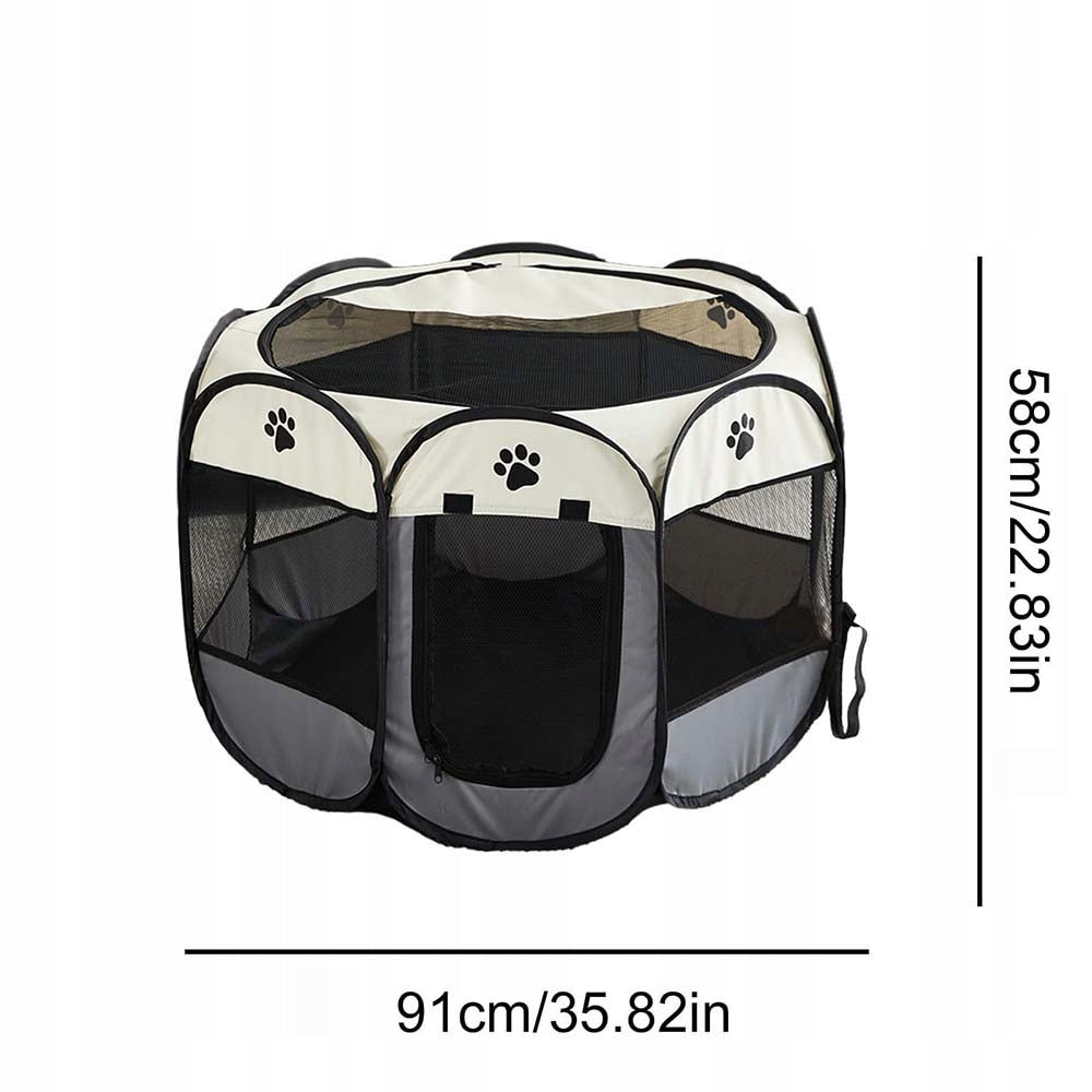 Playpen Portable Folding Dog Breathable Cat Animal Bed 91X91X58cm Brand no brand