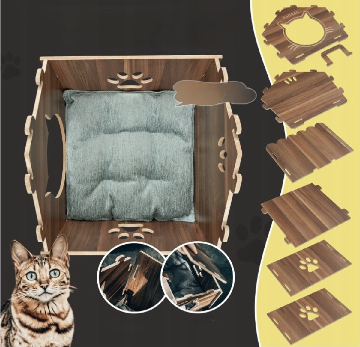 Playpen Portable booth playpen cat bed dog pillow43x45x38cm Kind outdoor cat house