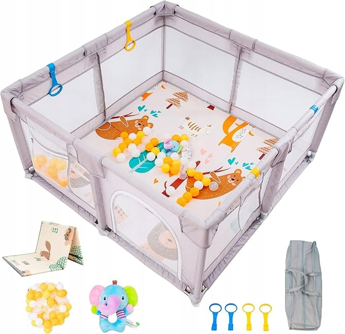 Playpen for Children Padded Dry Pool 127x127cm Large +Balls Handles