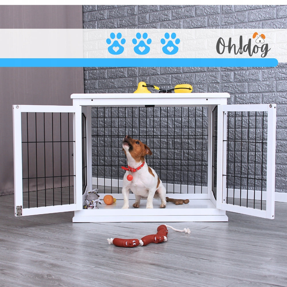 Playpen for Dog Cage for Home L Wooden Oh!Dog Buda 80x58x66.5cm Cabinet Length 80 cm