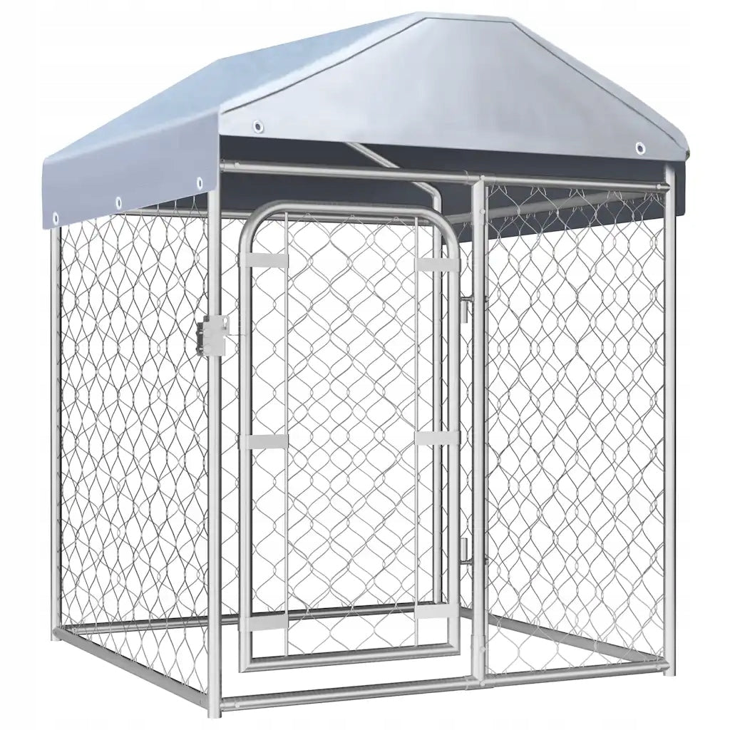 Playpen for dog with roof, 100 x 100 x 125 cm