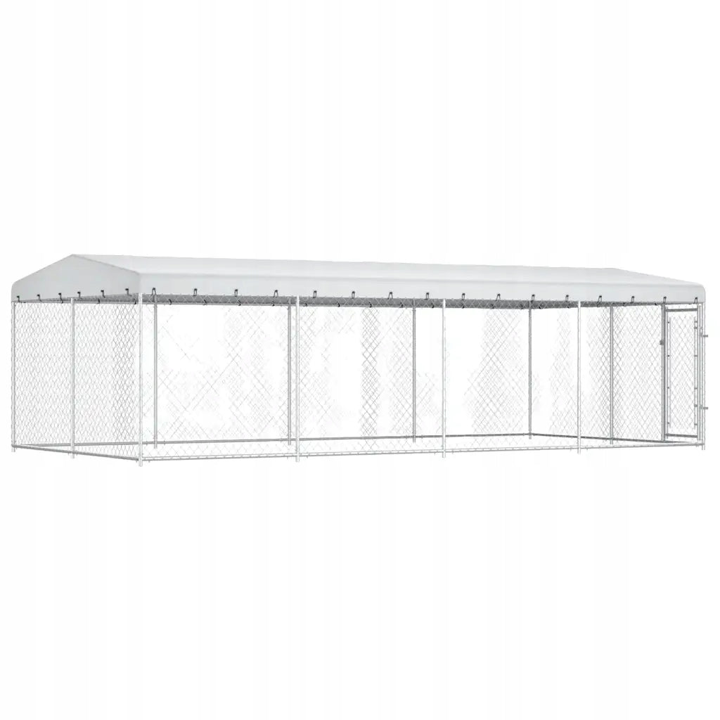 Playpen for dog with roof, 7,6 x 3,8 x 2,3 m Trade name Kojec z plandeką dla psa VidaXL