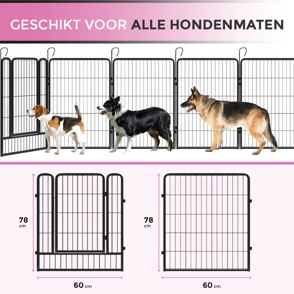 Playpen for puppy MaxxPet steel - 60 cm x 80 cm Manufacturer code 01