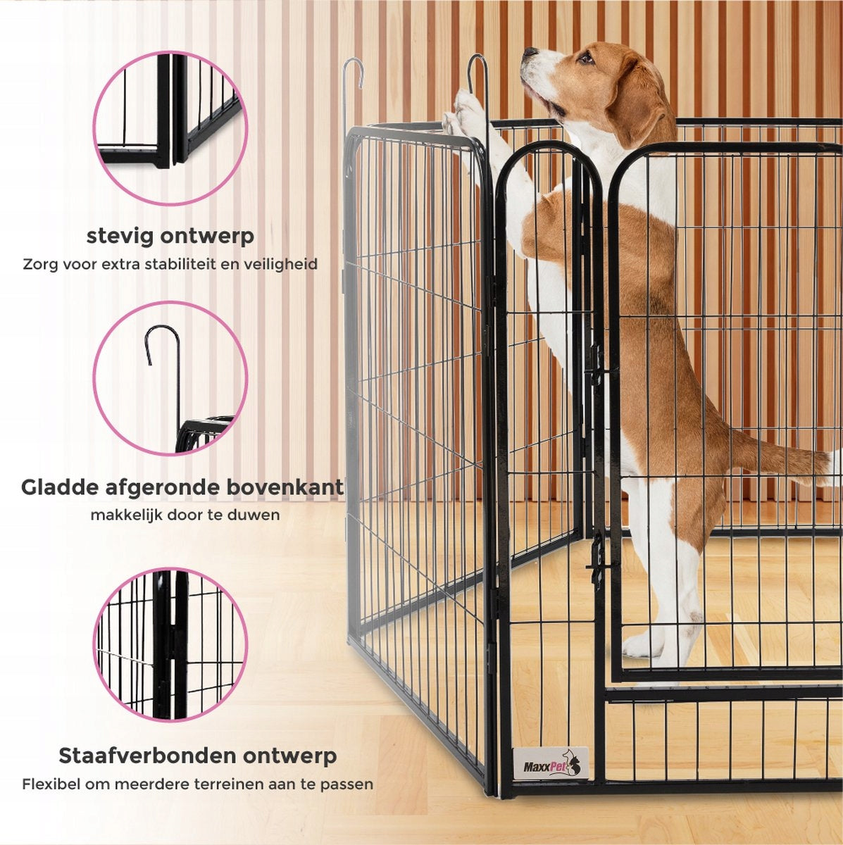 Playpen for puppy MaxxPet steel - 60 cm x 80 cm Packaging status original