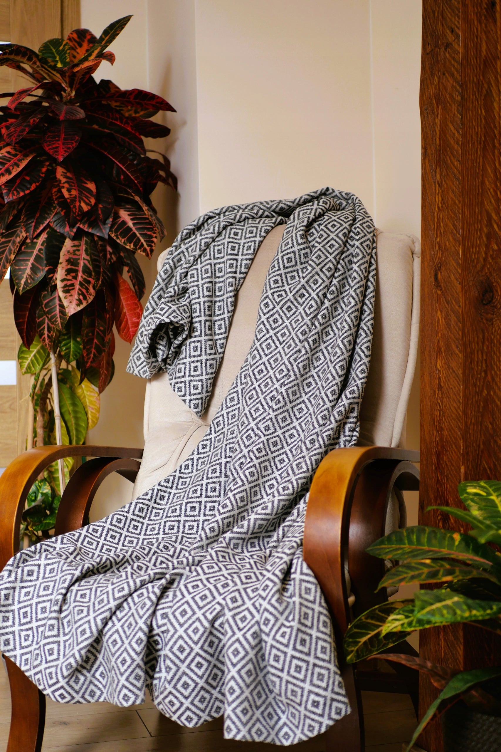 Pled Blanket Bamboo Cotton Vigo 150x210 Grey Delicate Soft Packaging status original