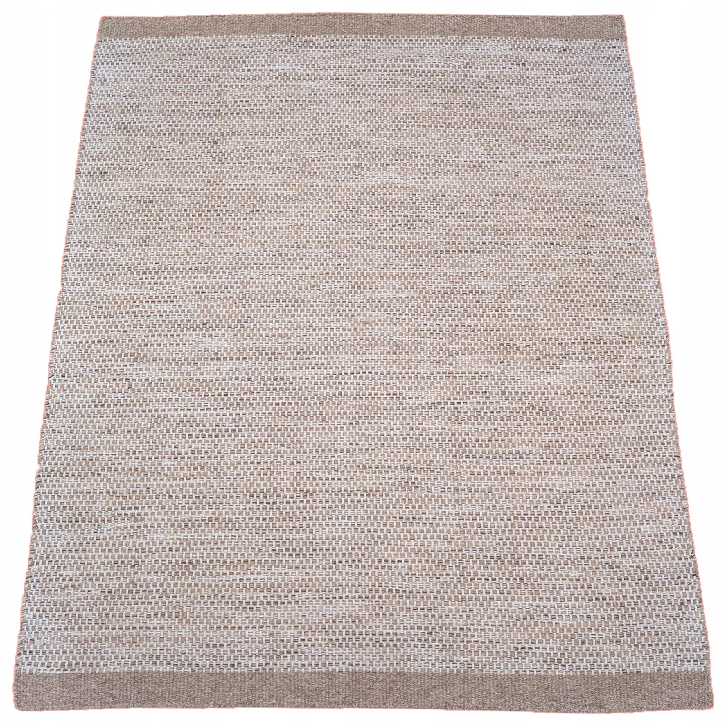 Pled Natural Wool Carpet – boho style | handmade | double-sided 120x170 Manufacturer code Dywan pleciony z wełny 120x170