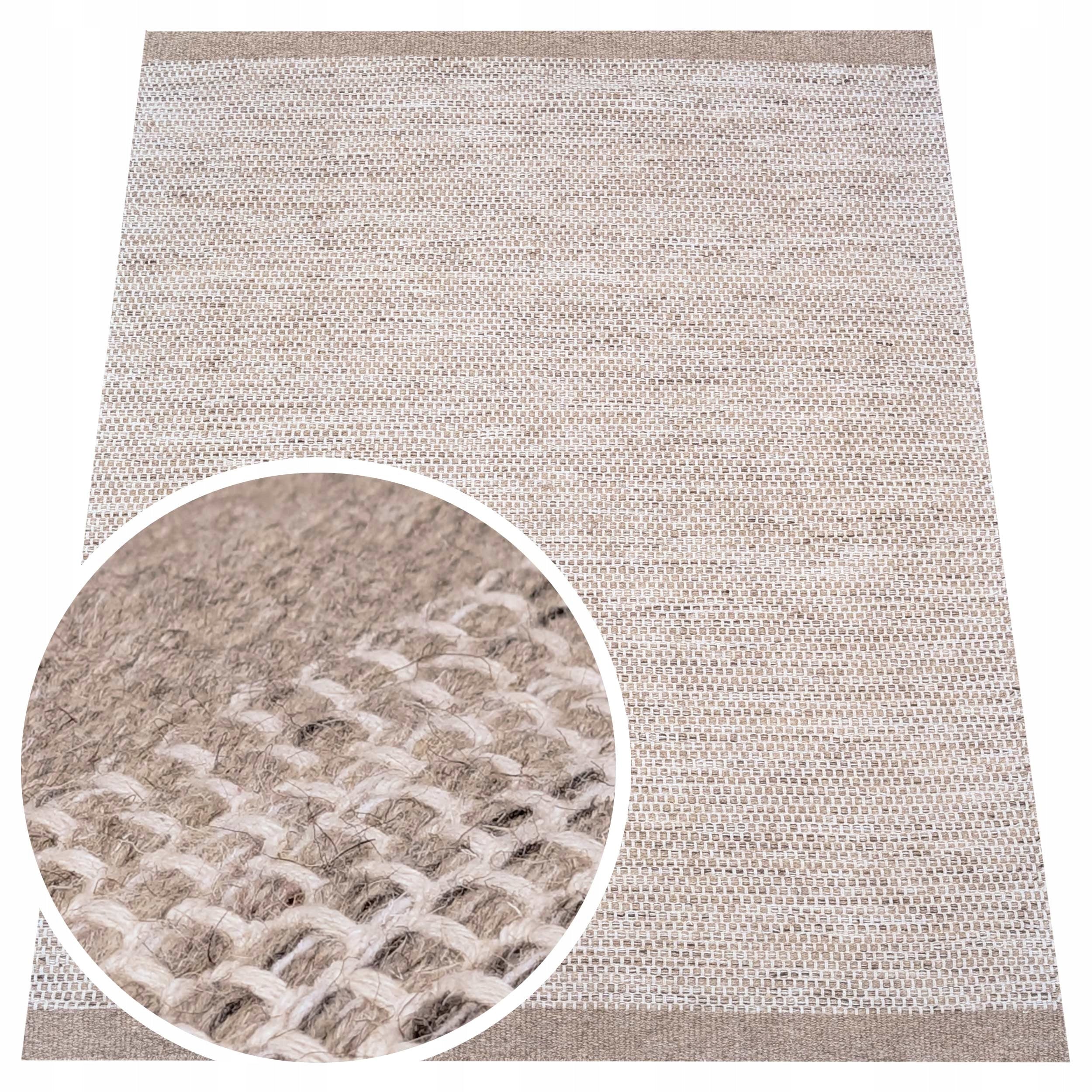 Pled Natural Wool Carpet – boho style | handmade | double-sided 120x170