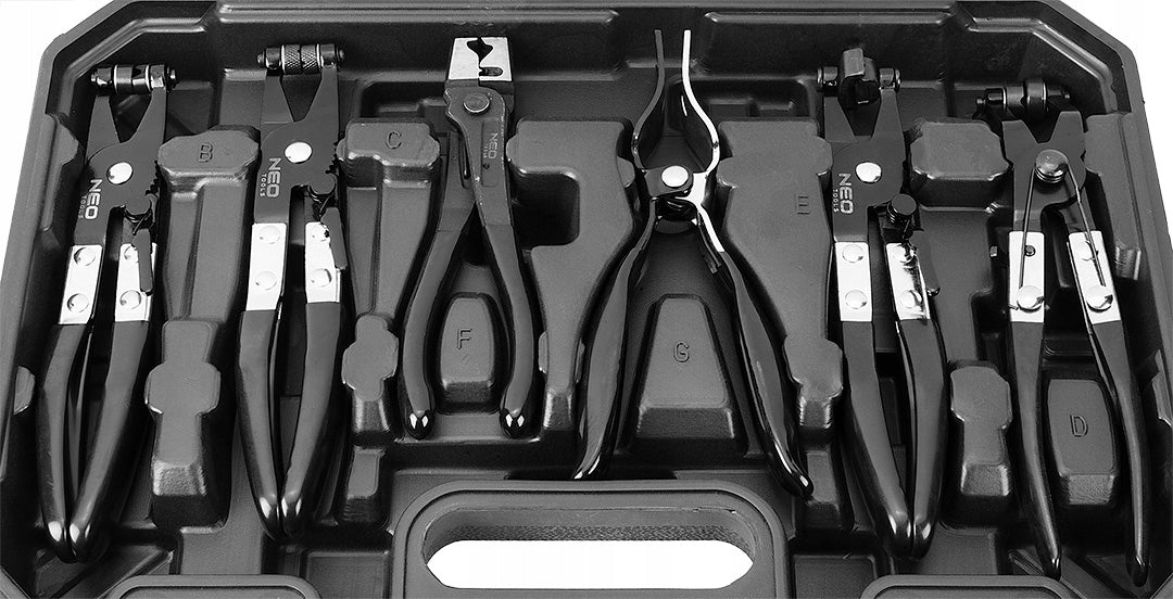 Pliers for clamps, set of 9 pcs. EAN (GTIN) 5907558437386