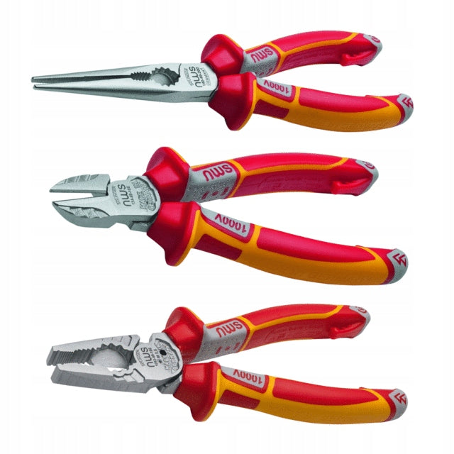 Pliers set NWS 782, 3 elements Kind side cutting pliers flat-nose pliers elongated pliers set