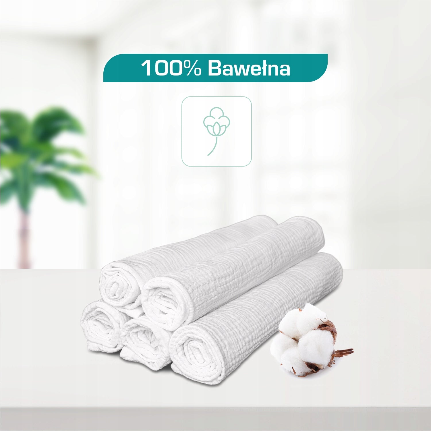Plumeri Muslin Diapers White 7pcs 30x30 cm EAN (GTIN) 5904463310667