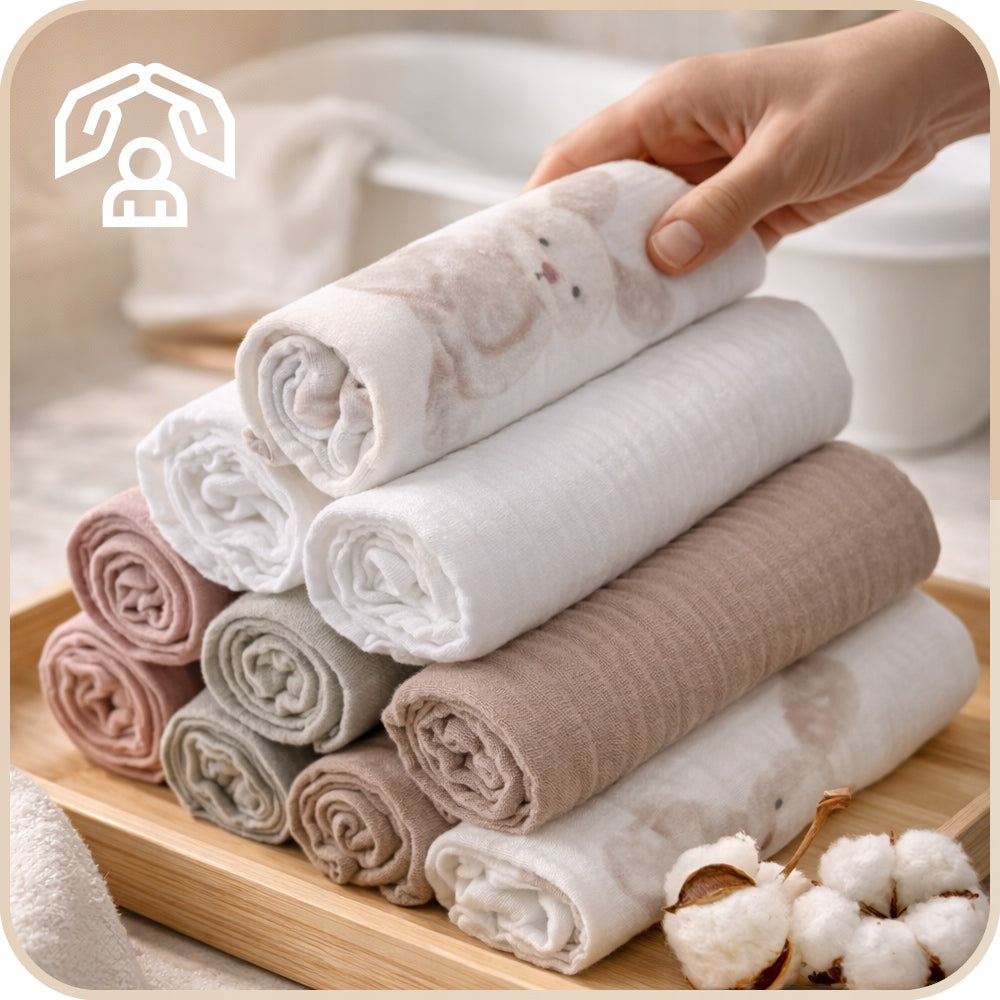 Plumeri Muslin diapers color set 10 pcs. 30x30 cm Brand Plumeri