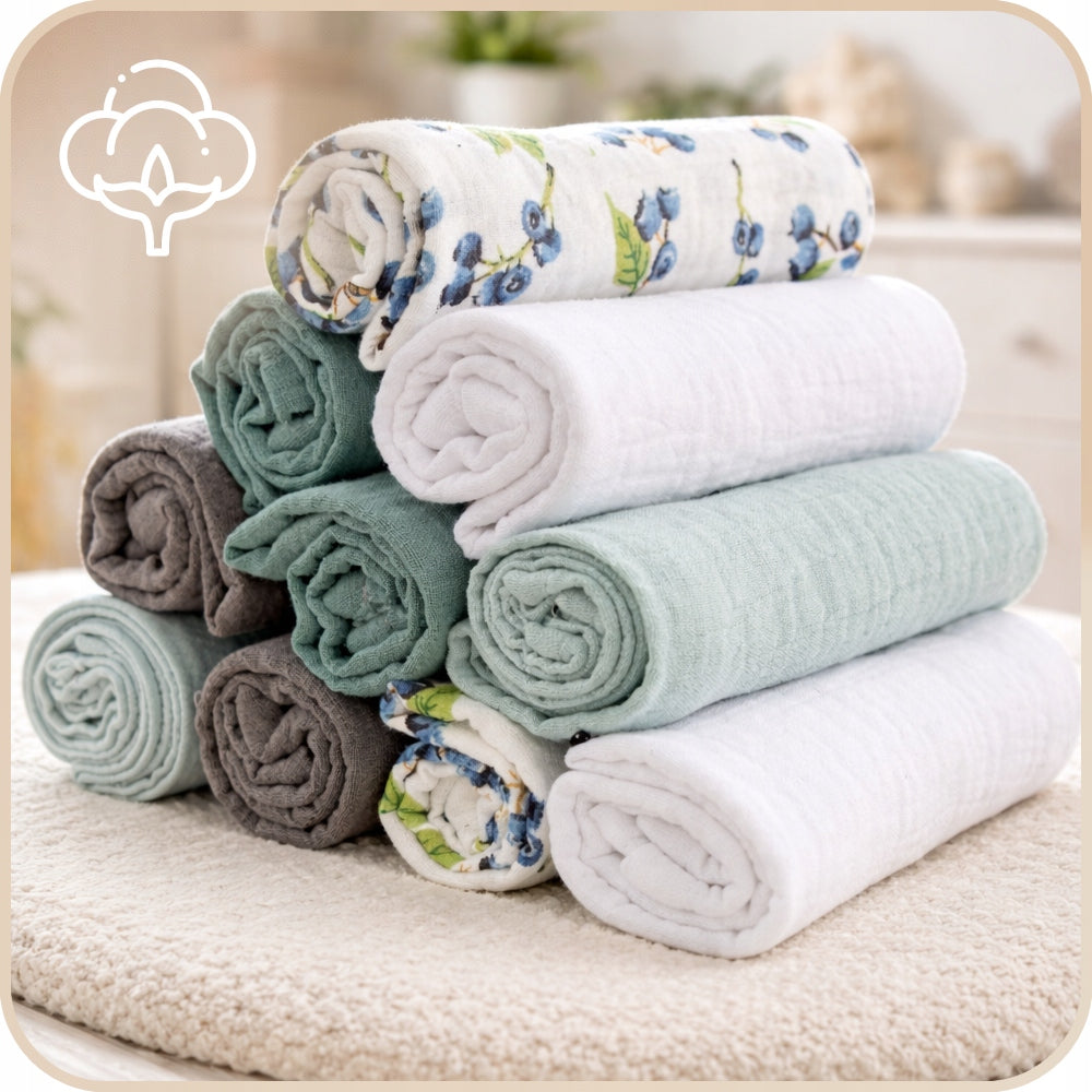 Plumeri Muslin diapers color set 10 pcs. 30x30 cm Manufacturer code 5906657531551