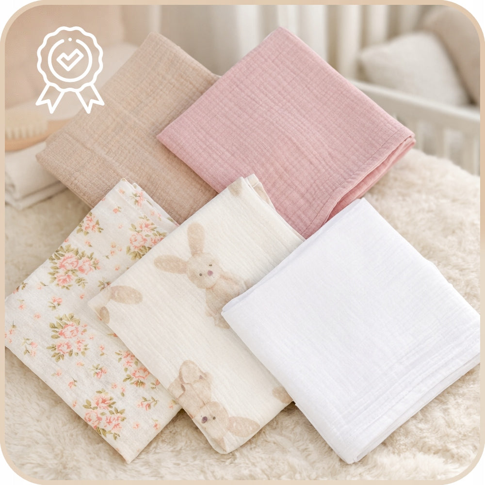 Plumeri Muslin diapers color set 10 pcs. 30x30 cm Packaging status original