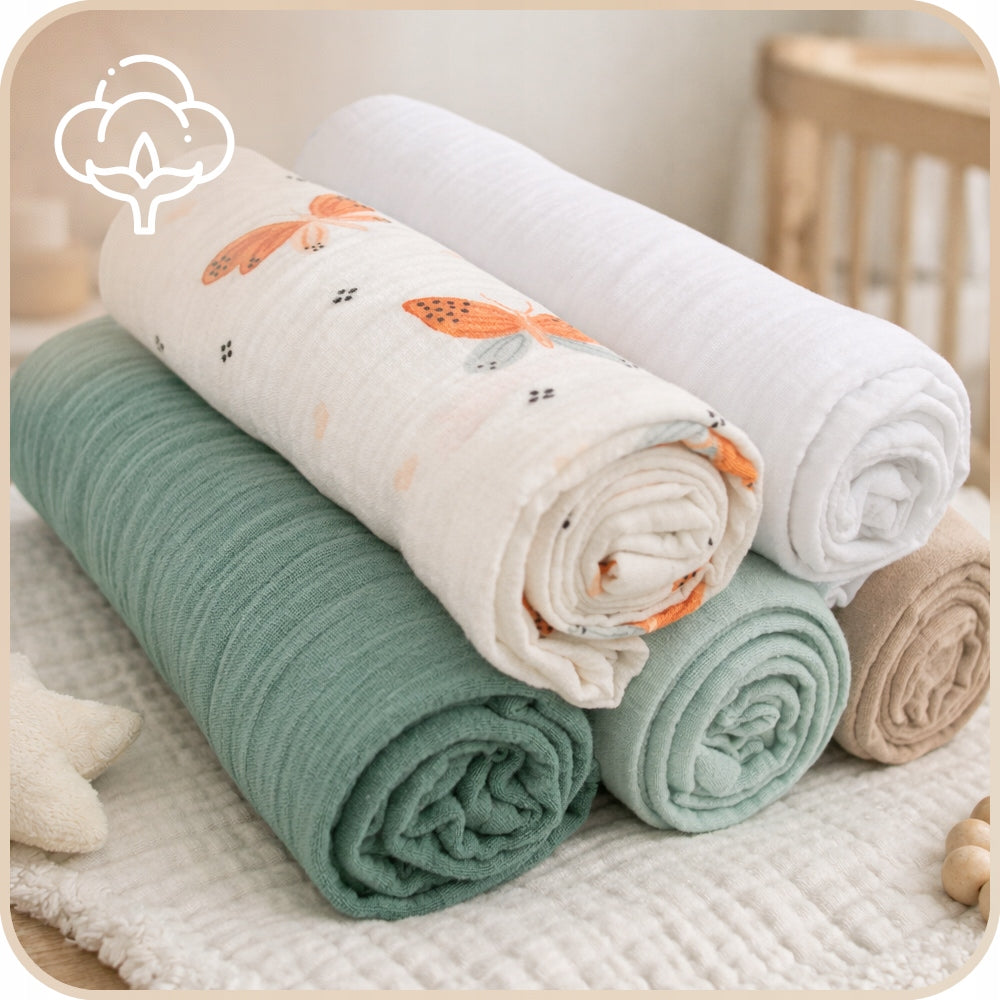 Plumeri Muslin diapers color set 5 pcs. 70x70 cm Manufacturer code 5906657531582